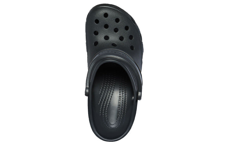 (WMNS) Crocs x Balenciaga Shoes 'Black' 677390W1S8E1000 - 4