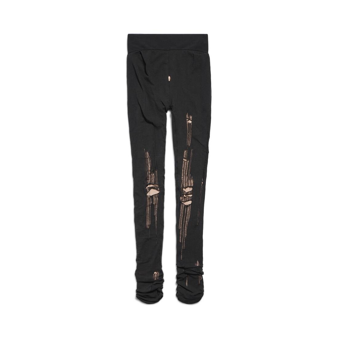 Women's Destroyed Tights in Black/beige - 1