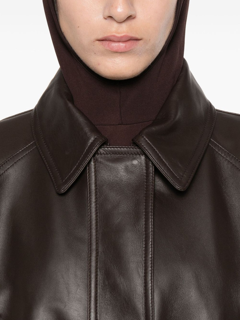 collared leather coat 5
