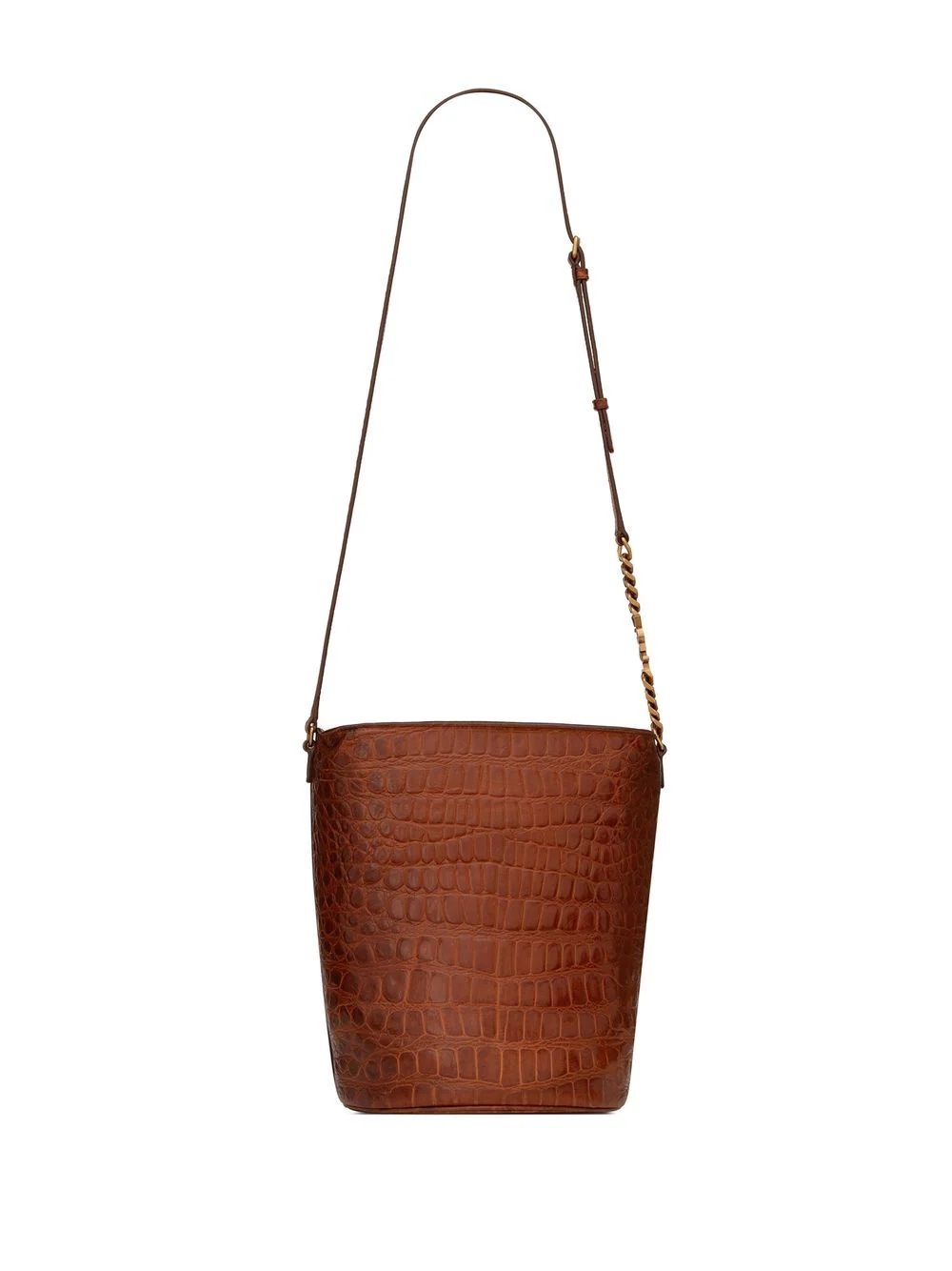 Vintage croc-effect bucket bag - 2