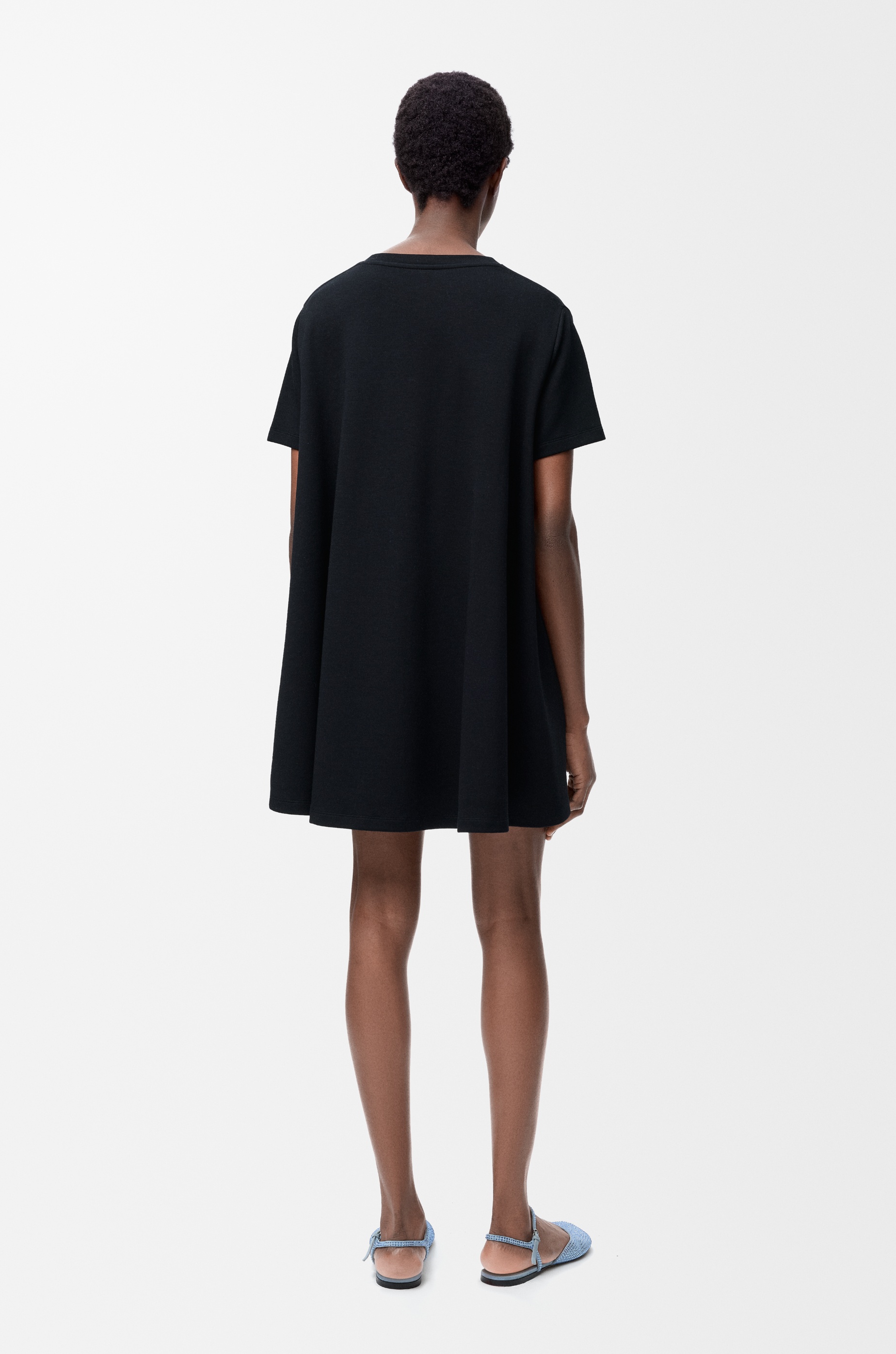 Trapeze dress in cotton blend - 3