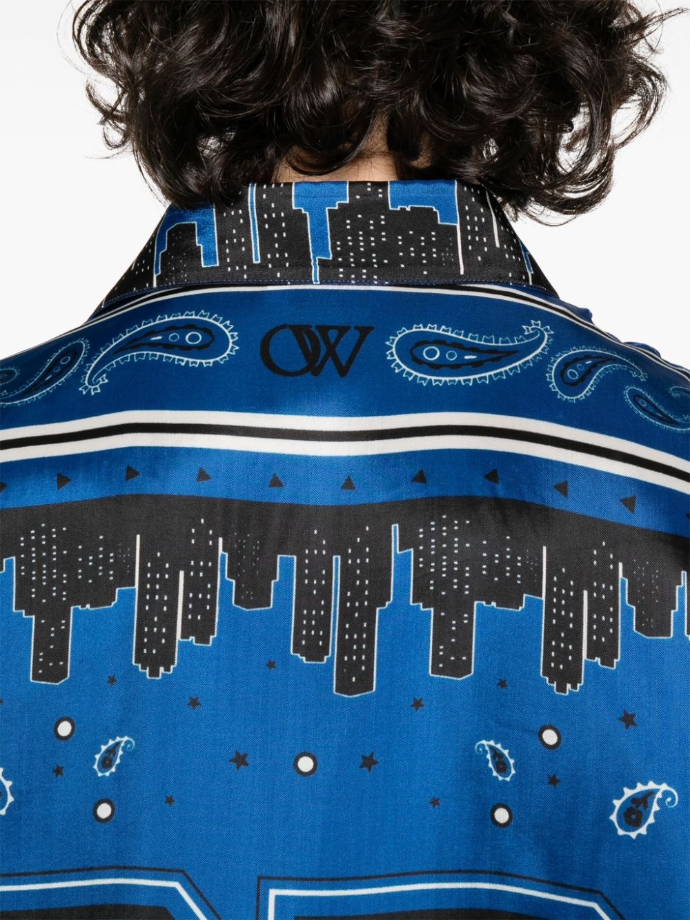 bandana-print twill shirt - 5