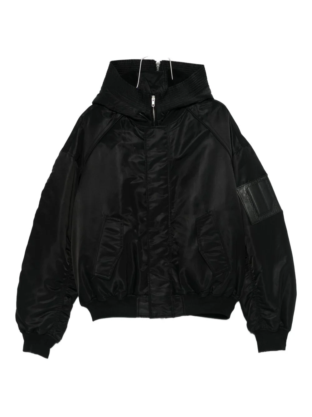 hooded panelled jacket - 1
