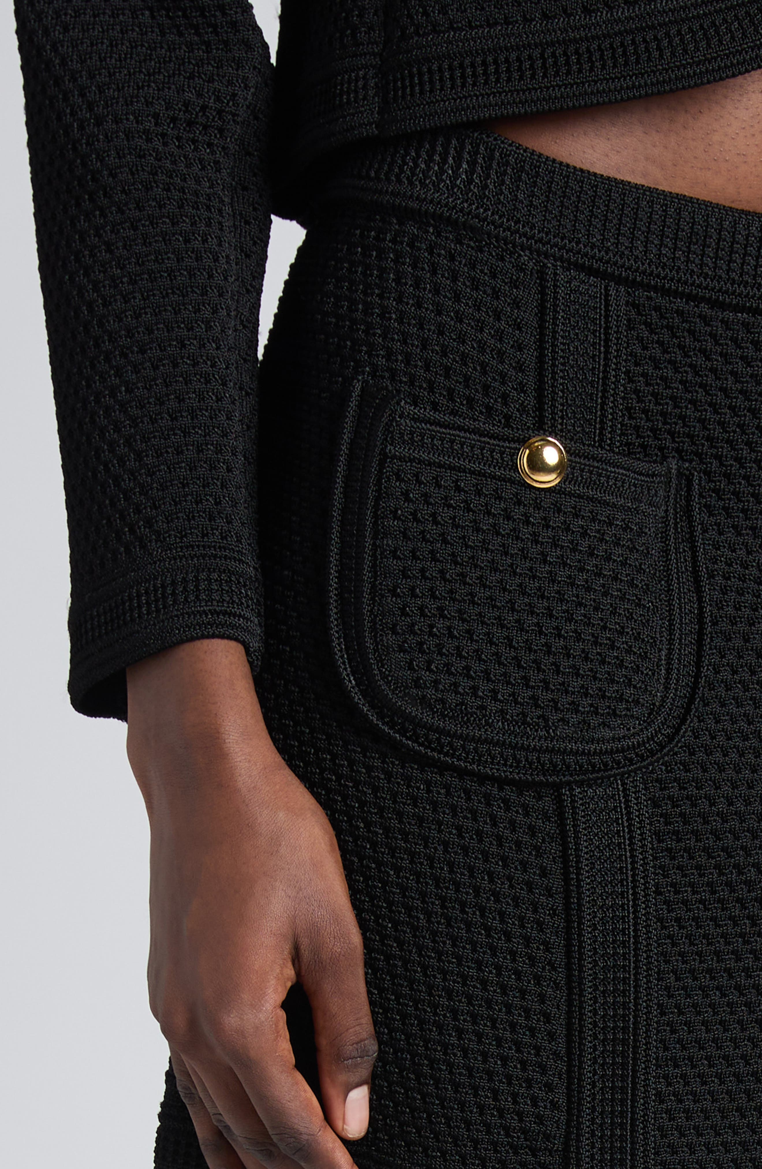 TOM FORD Compact Knit Miniskirt in Black at Nordstrom - 5