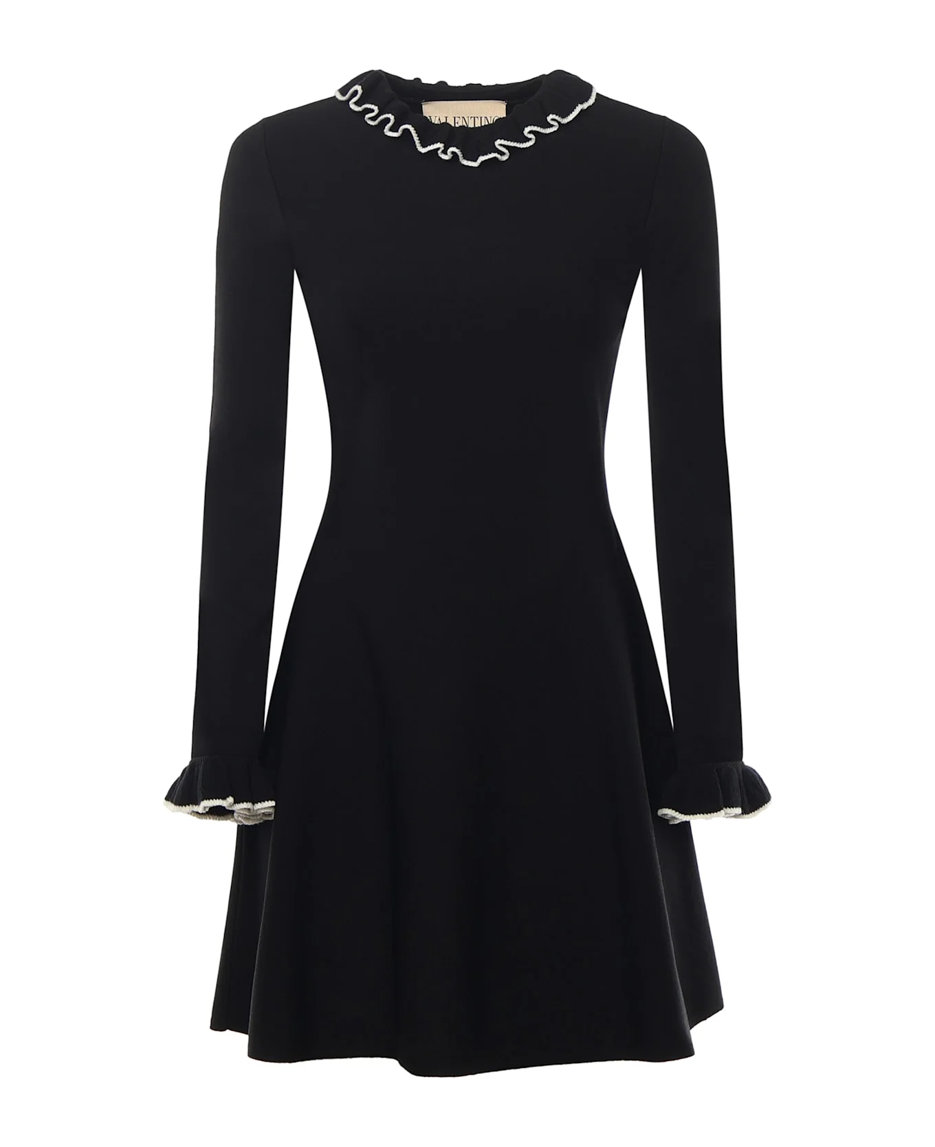 Knit Dress With Ruffles - 1