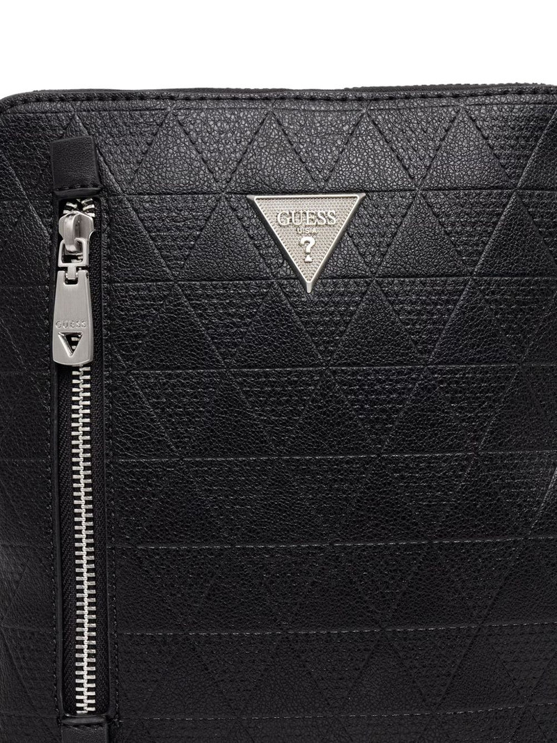 Torino geometric-embossed messenger bag 4