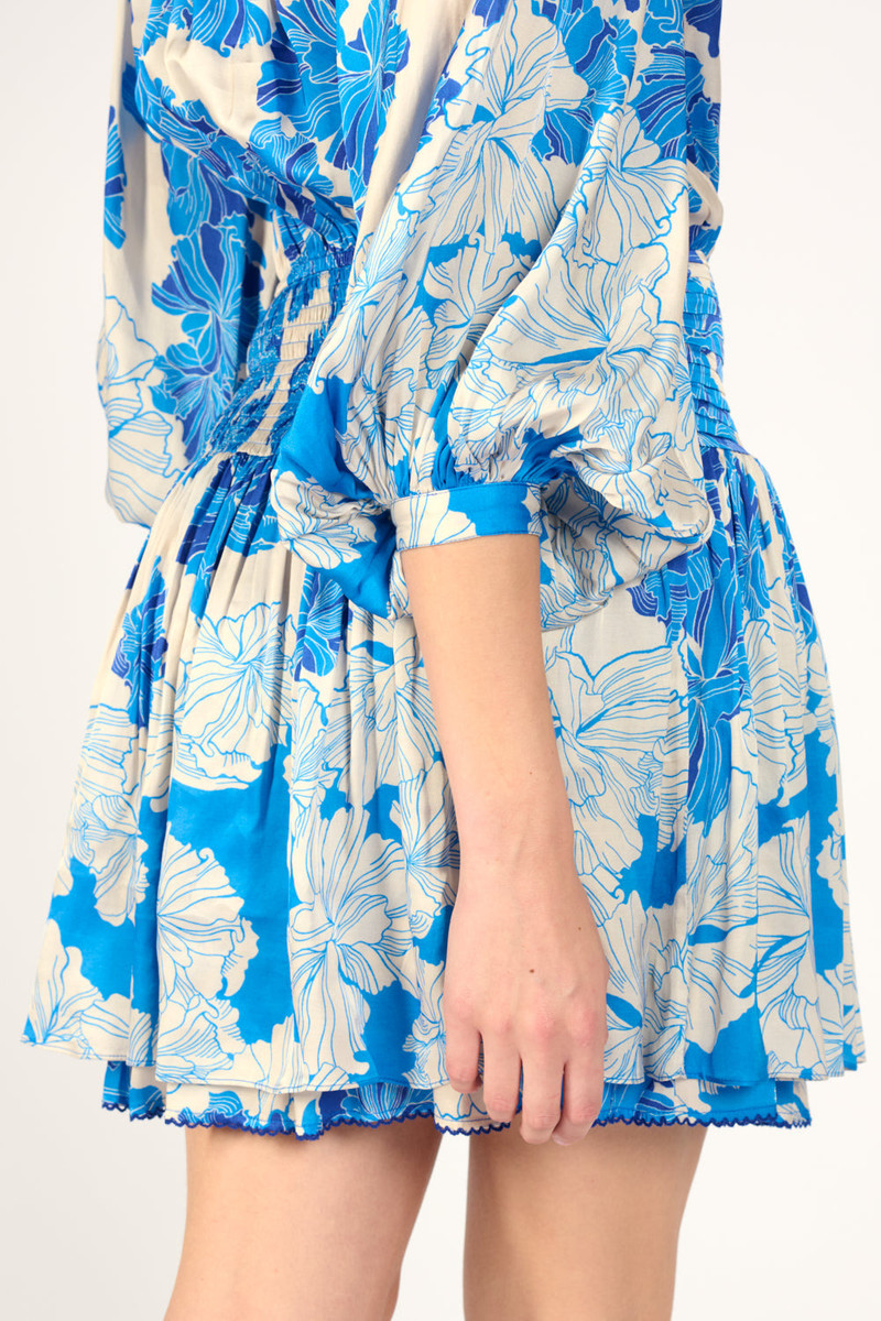 Mini Dress Colleen - Blue Flower Bunch 5