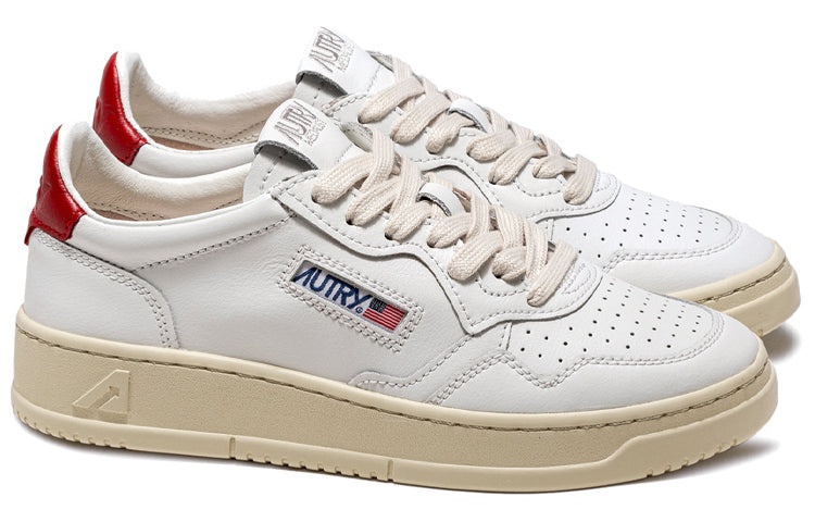 Autry Medalist Leather Low 'White Red' AULM-LL21 - 3