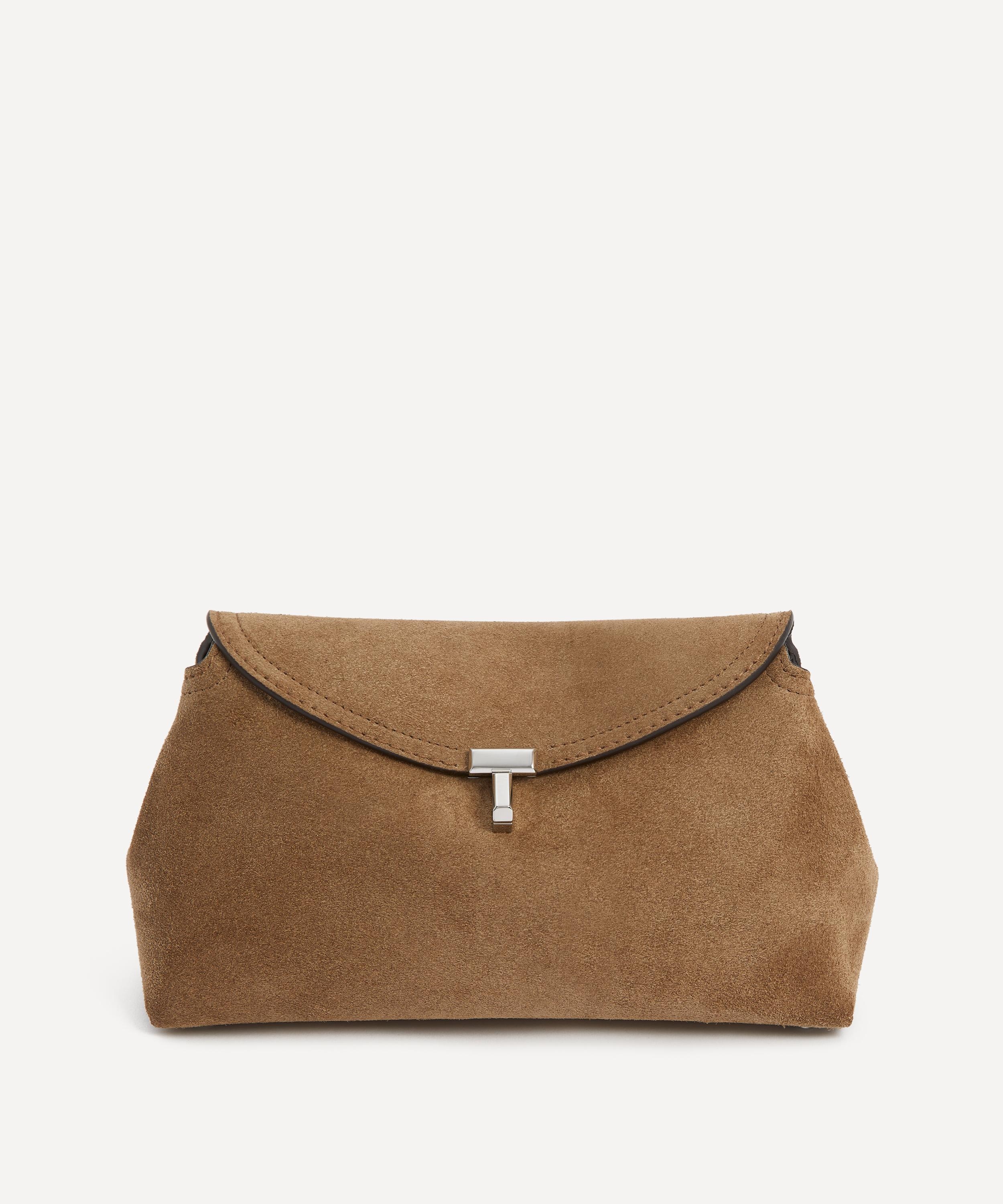 T-Lock Suede Clutch Bag - 1