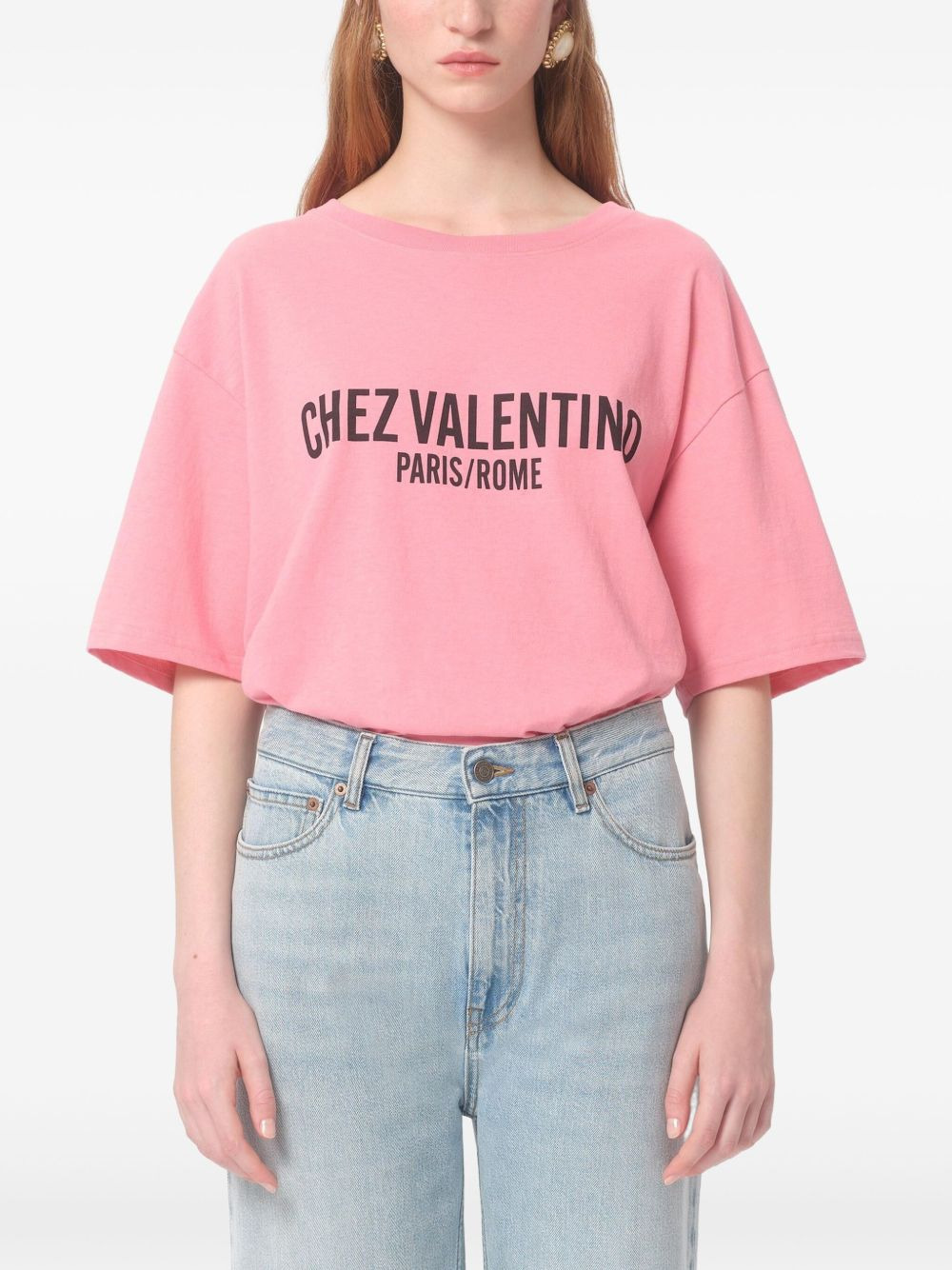 Chez Valentino-print T-shirt - 3