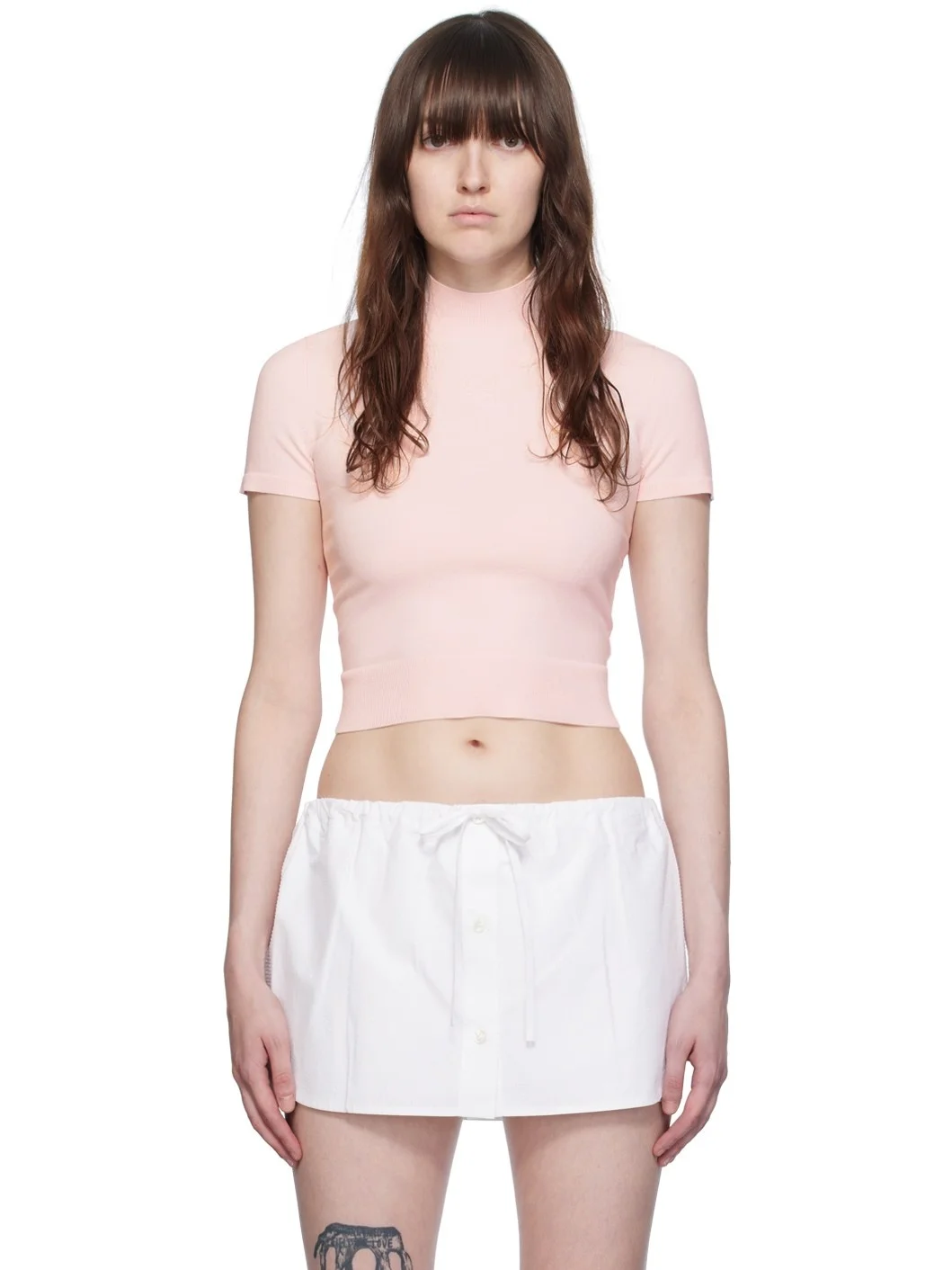 Pink Mockneck T-Shirt - 1