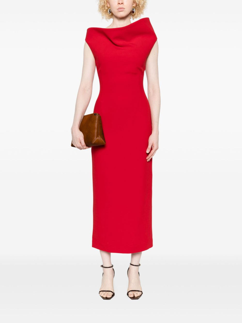 off-shoulder midi dress - 2