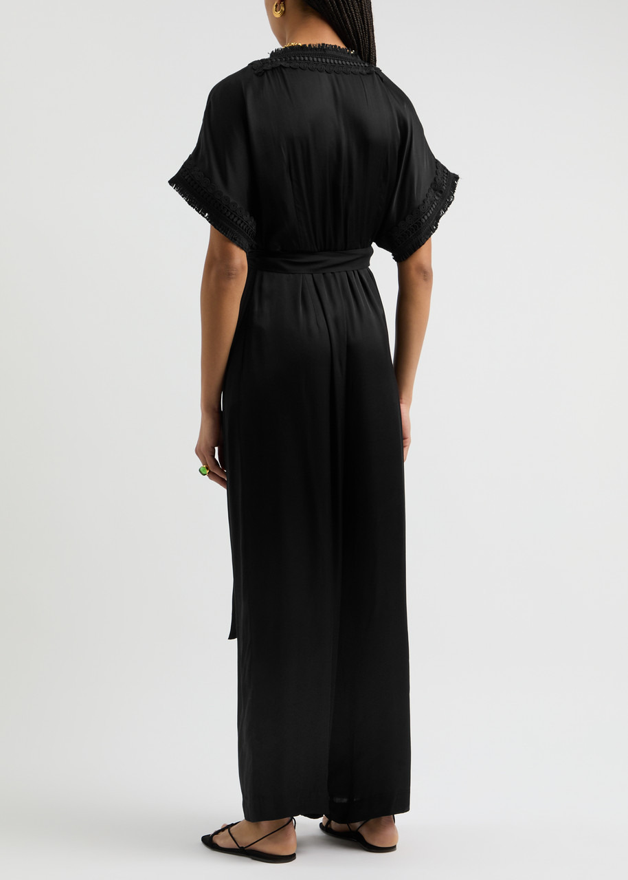 Diane Von Furstenberg Dechen Wide-leg Satin Jumpsuit - 3