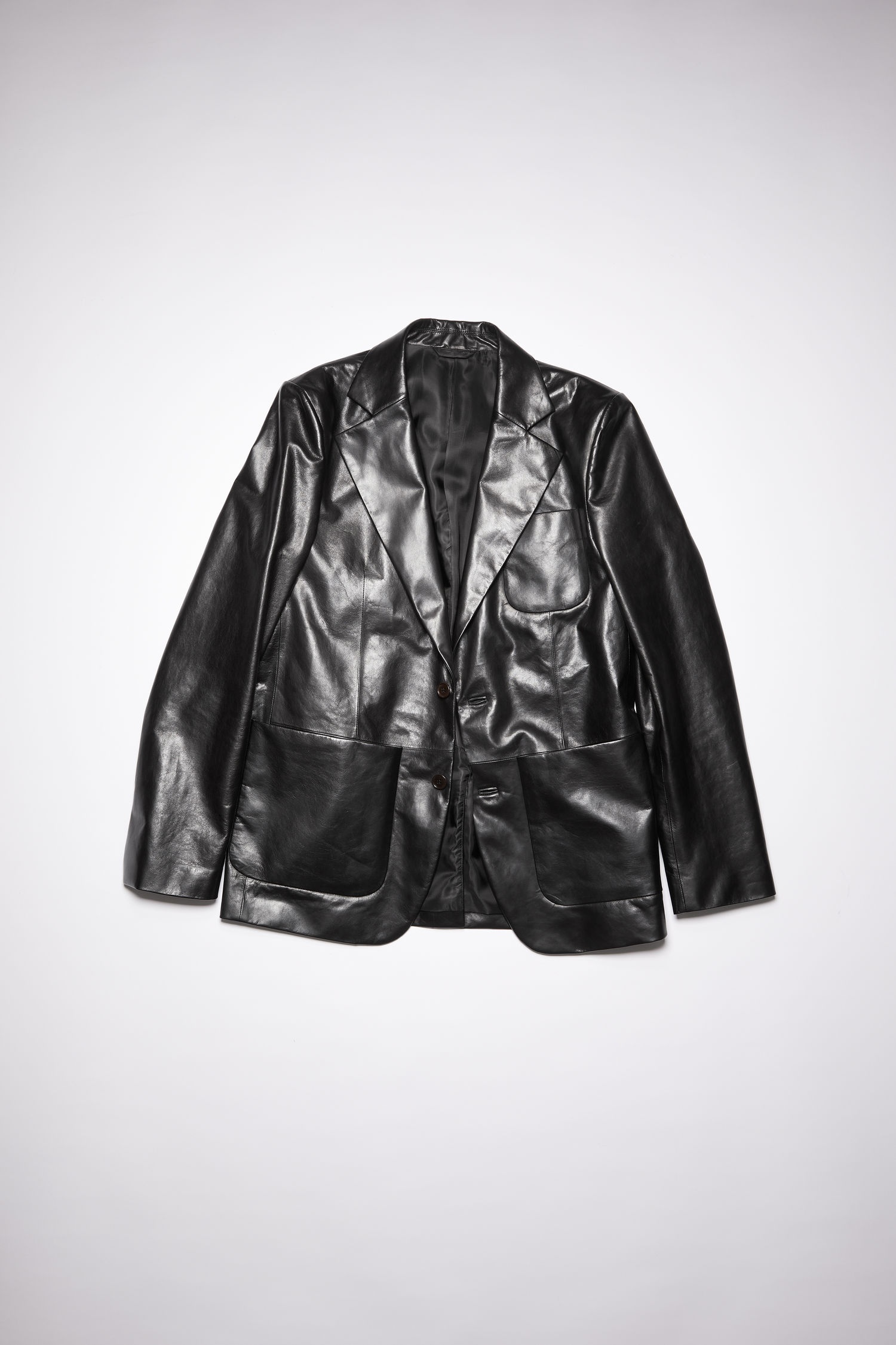 Leather suit jacket - Black - 5