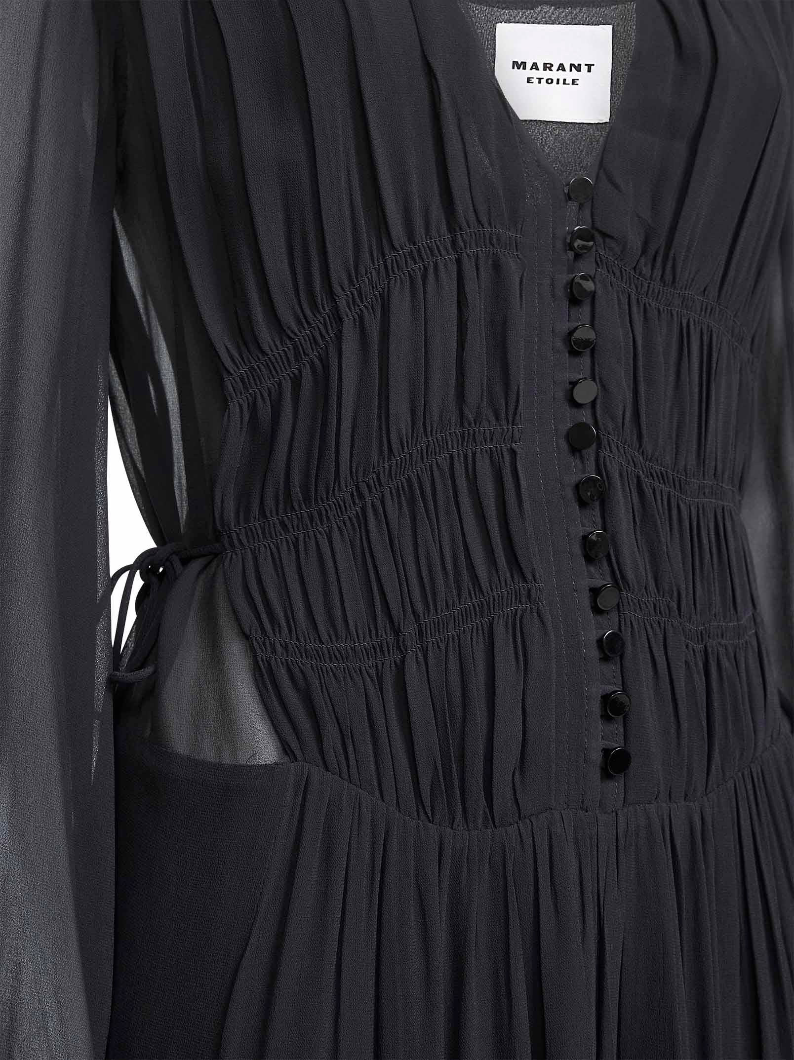 Black georgette Briane long dress - 3