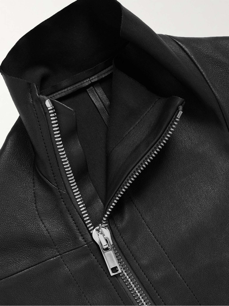 Gary Asymmetric Stretch Leather-Blend Biker Jacket 5