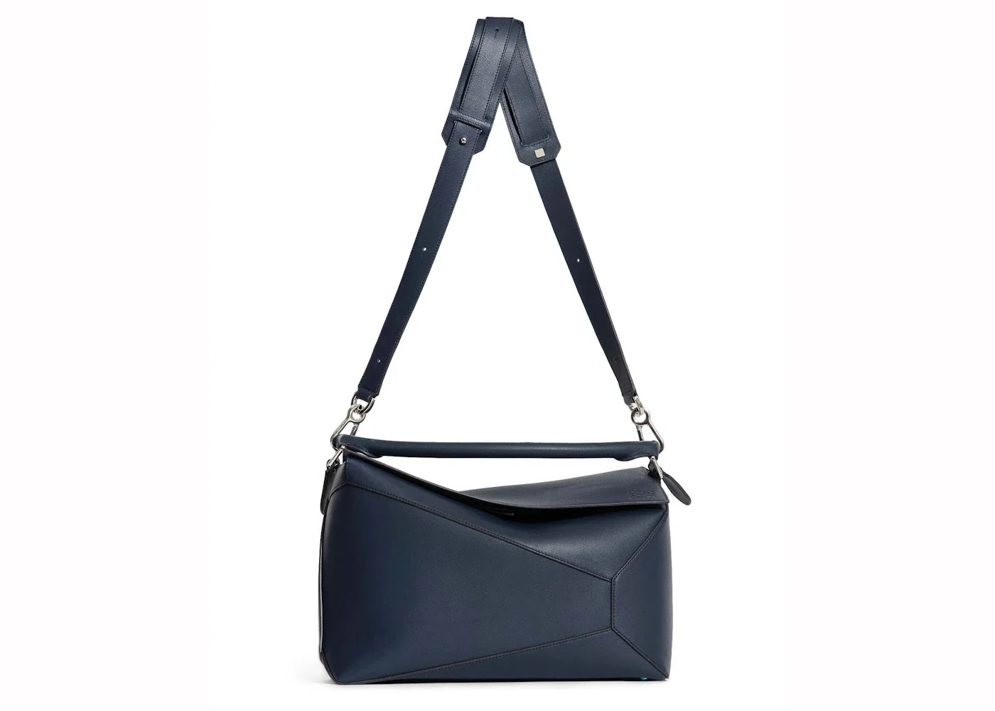LOEWE Large Puzzle Bag In Classic Calfskin Abyss Blue - 1