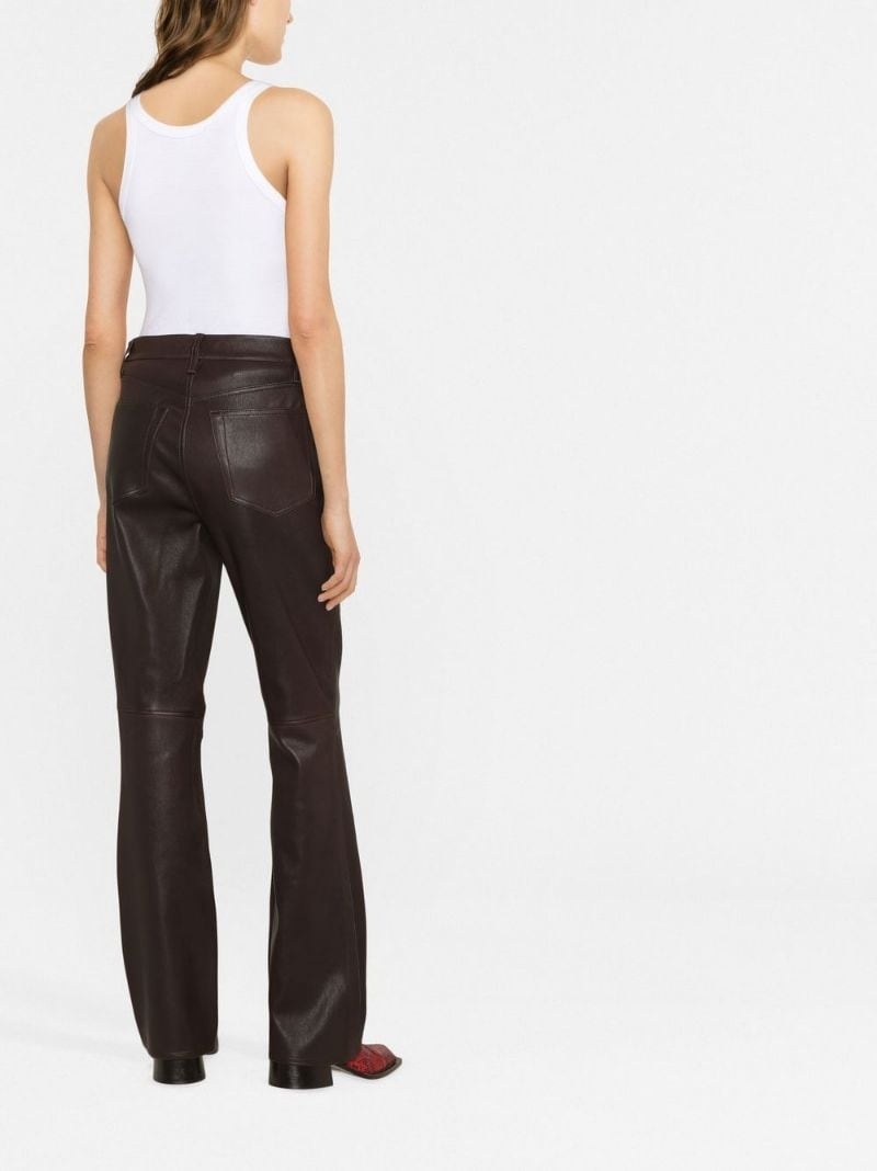 high-waisted flared trousers - 4