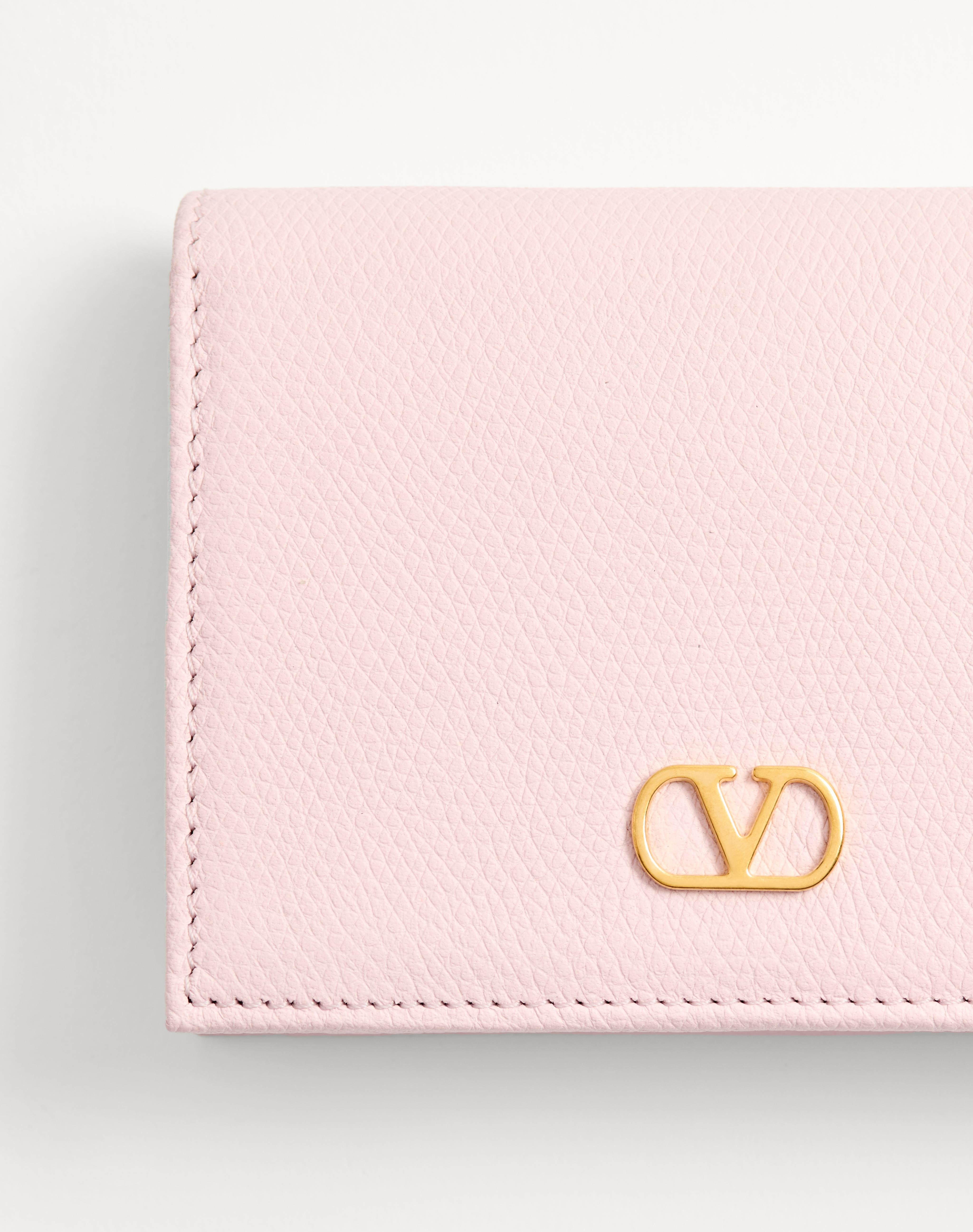 VLOGO SIGNATURE GRAINY CALFSKIN WALLET - 2