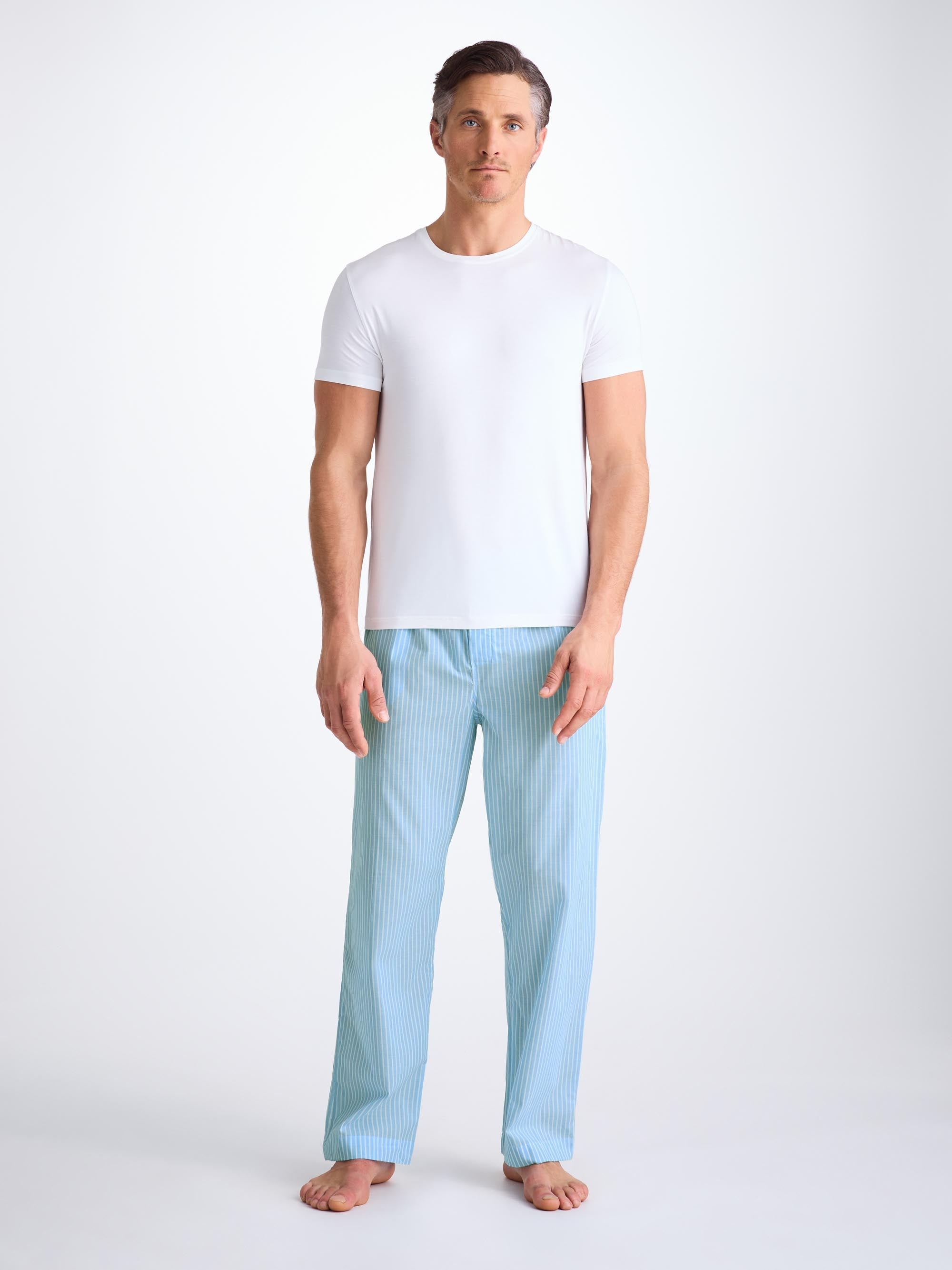 Men's Lounge Pants Amalfi 21 Cotton Batiste Blue - 3