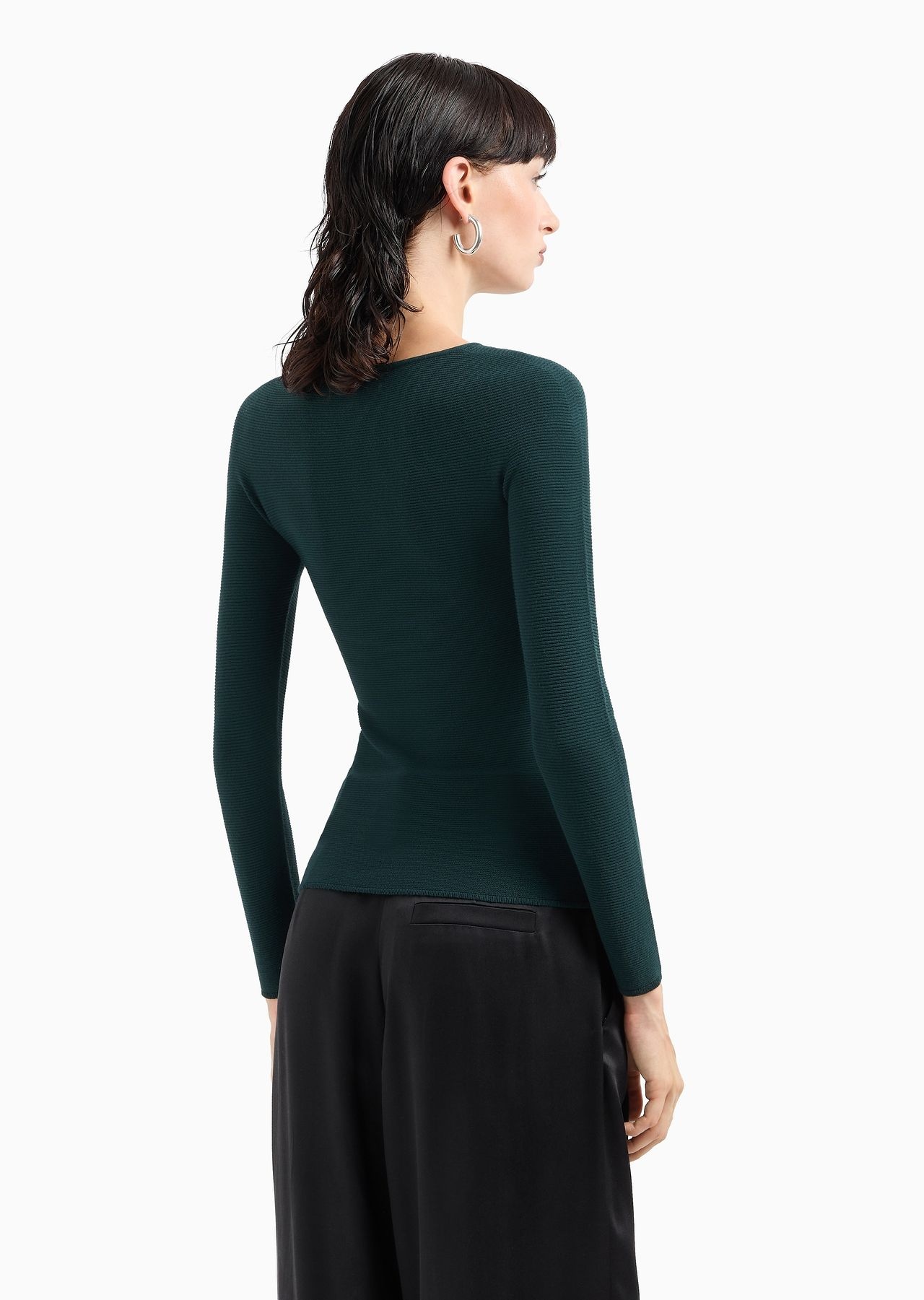Links-stitch viscose long-sleeved jumper - 3