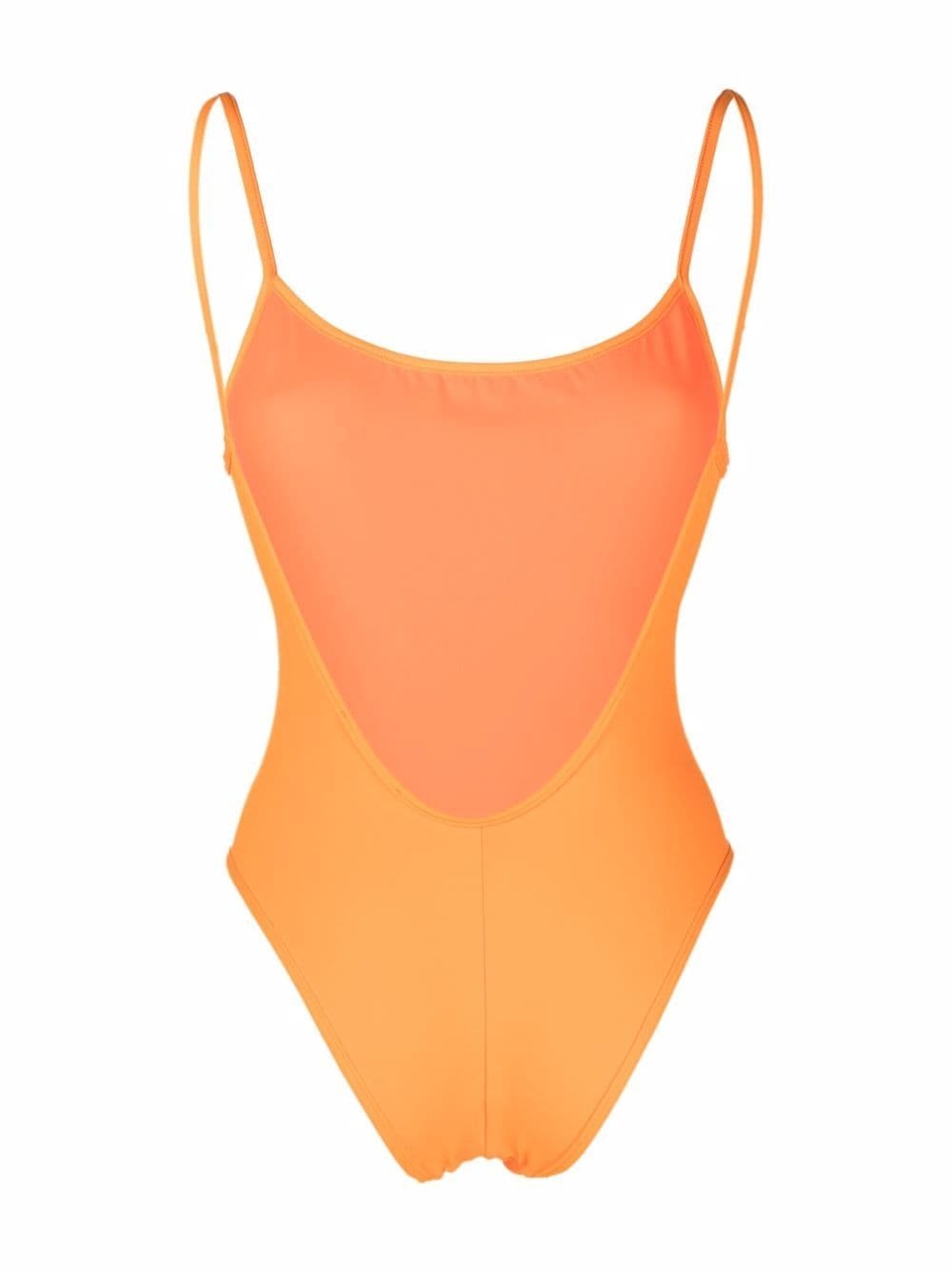 scoop-neck backless swimsuit - 2