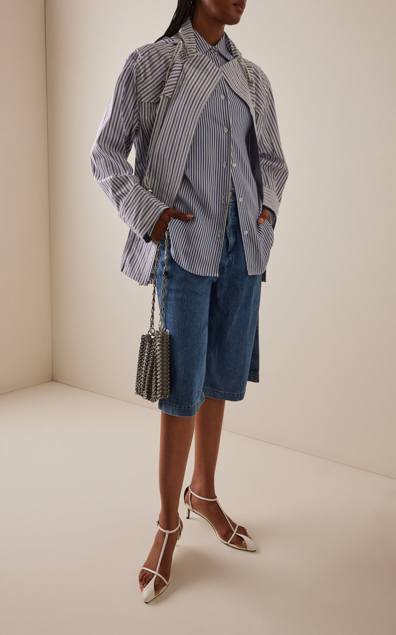 rabanne Striped Cotton Jacket stripe outlook
