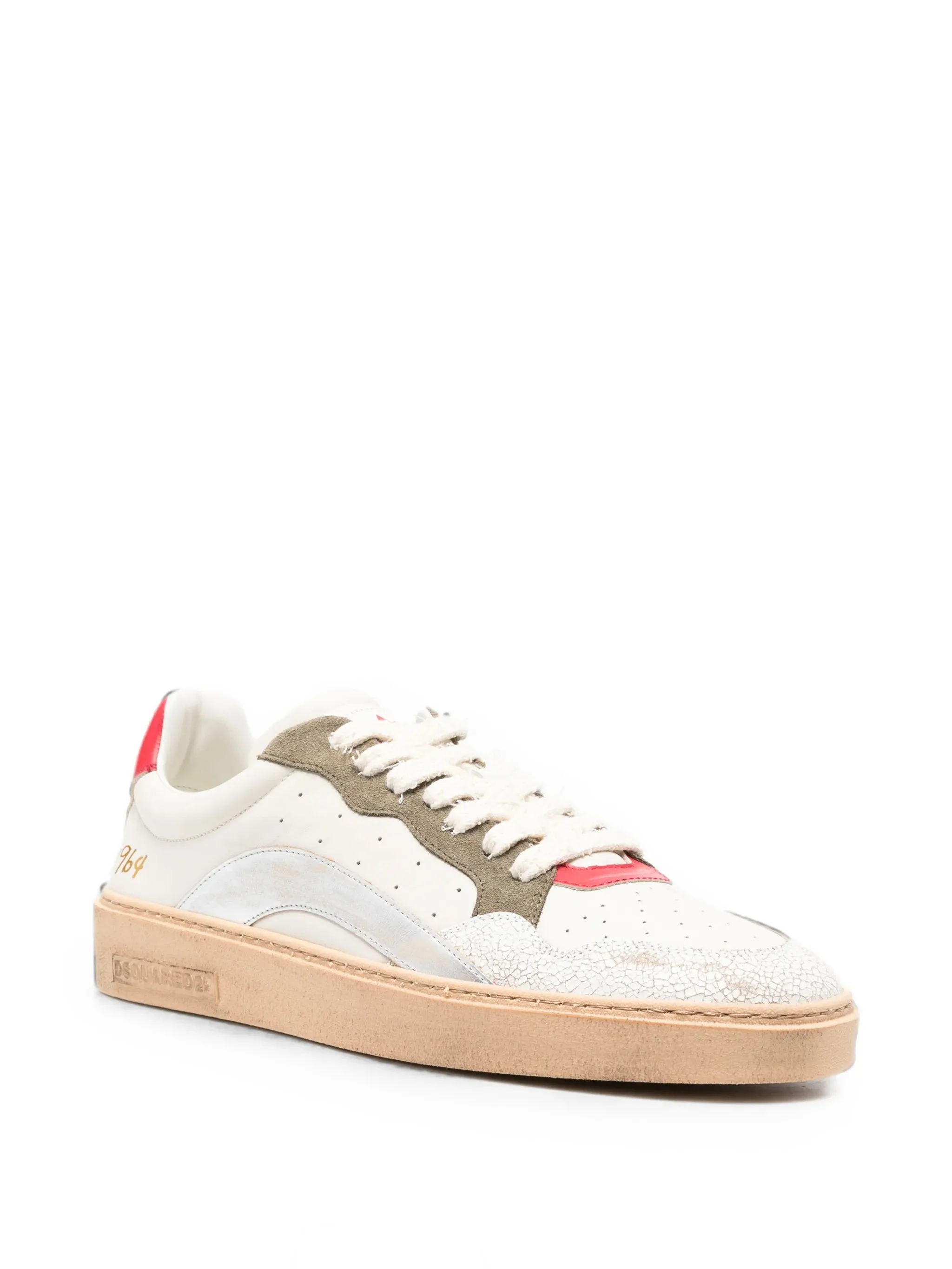 Dsquared2 Cracked-effect Panelled Sneakers - 1