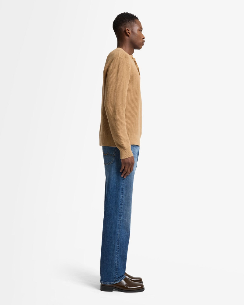 Henley Sweater in Beige 6