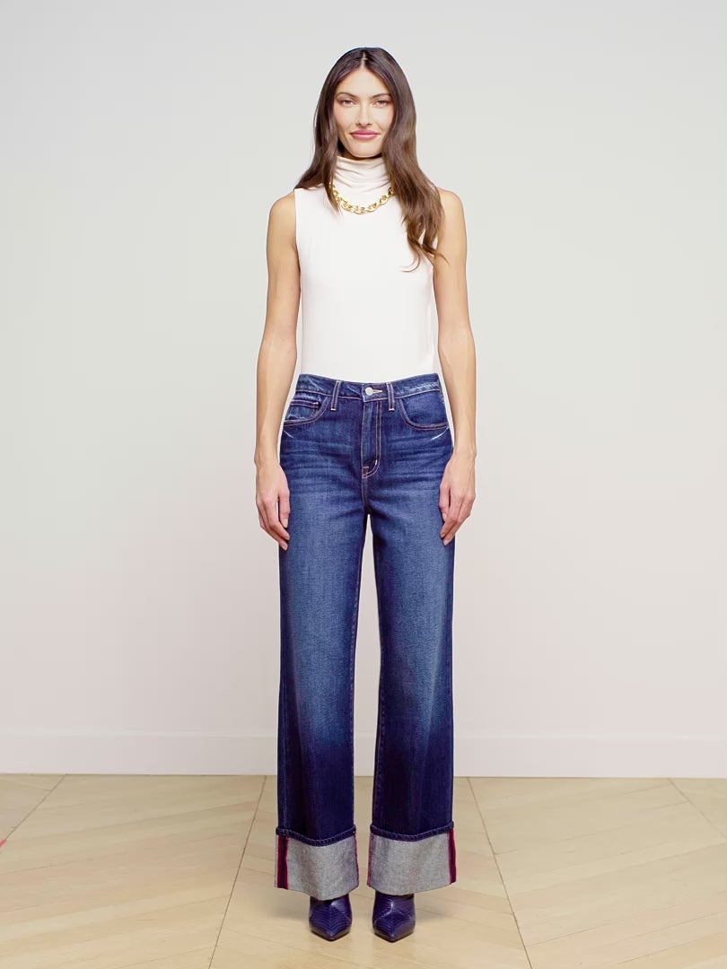 Miley Cuffed Wide-Leg Jean - 7
