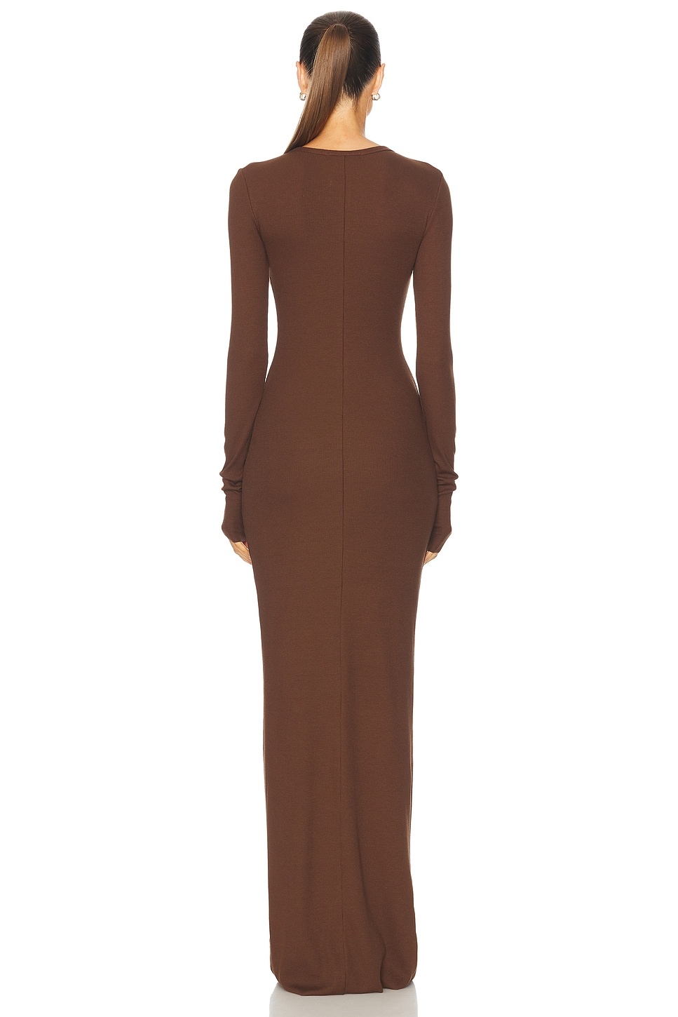 Long Sleeve Crewneck Maxi Dress - 3