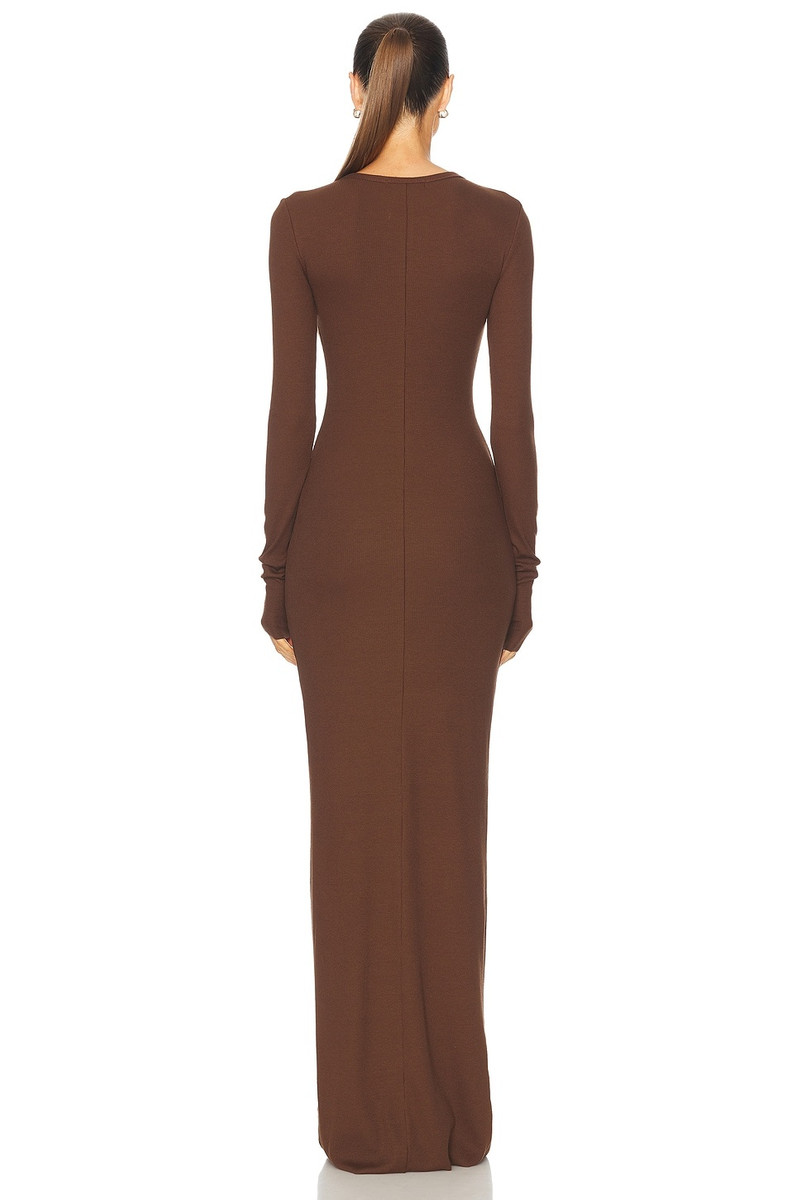 ÉTERNE Long Sleeve Crewneck Maxi Dress outlook