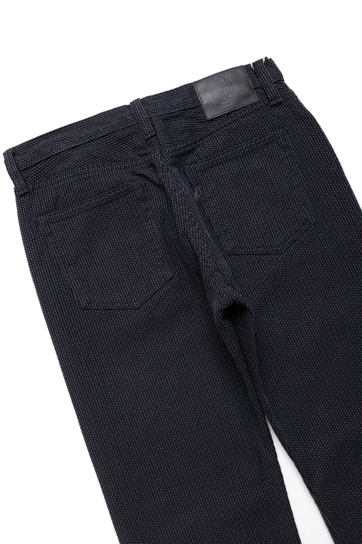 1170-1-BK Sashiko 5P Pants Loose Fit - Grey x Black - 6