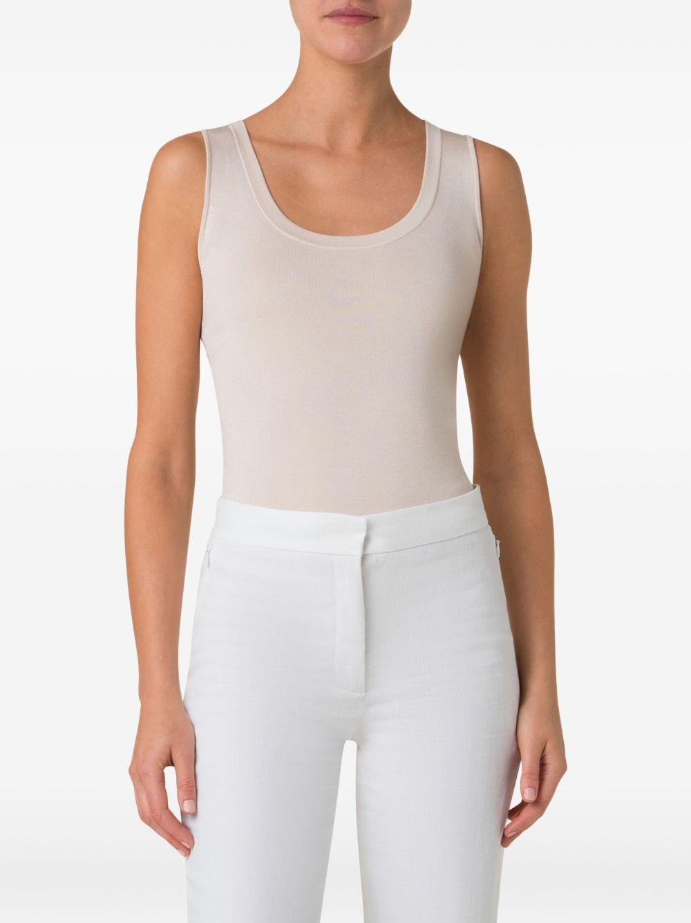 scoop-neck tank top - 2