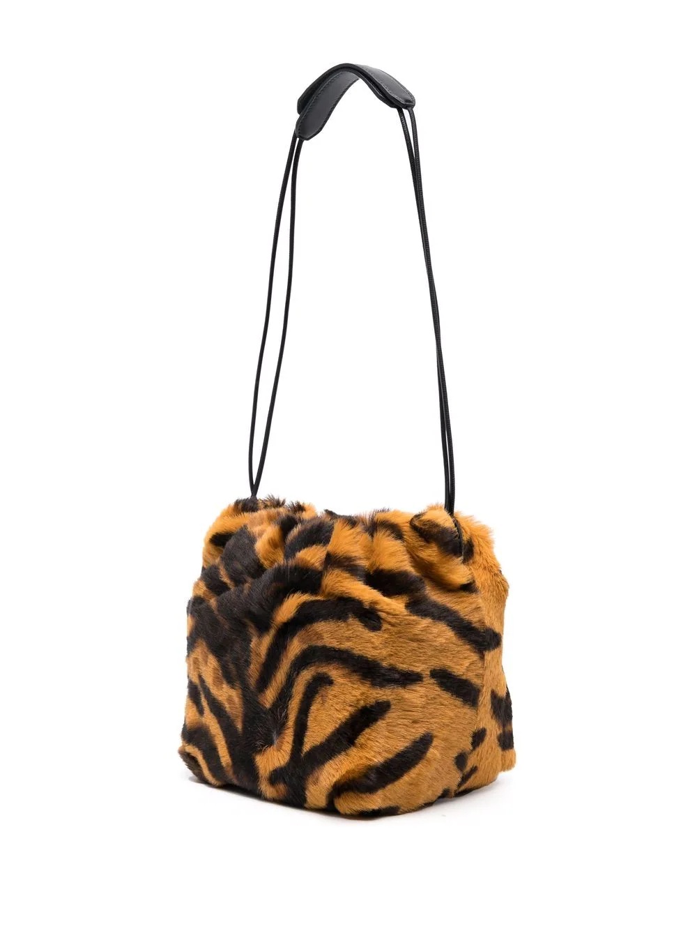 tiger-print drawstring crossbody bag - 3