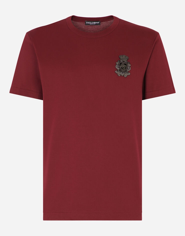 Cotton t-shirt with heraldic patch - 3