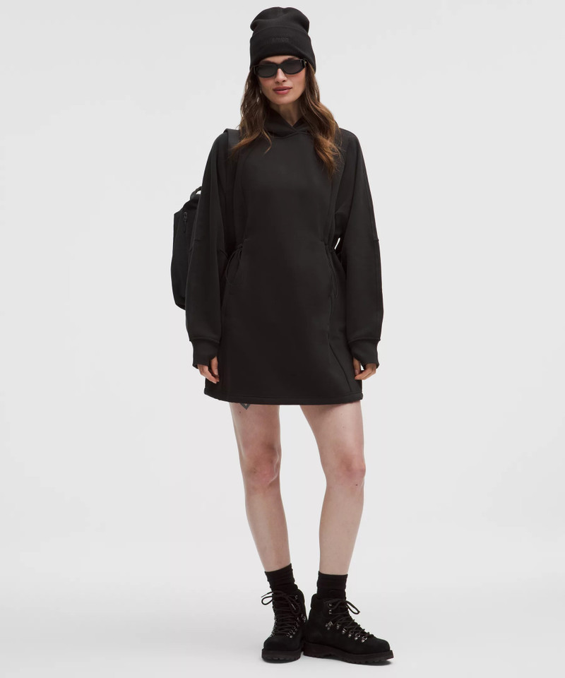 Scuba Hooded Sweatshirt Dress 1