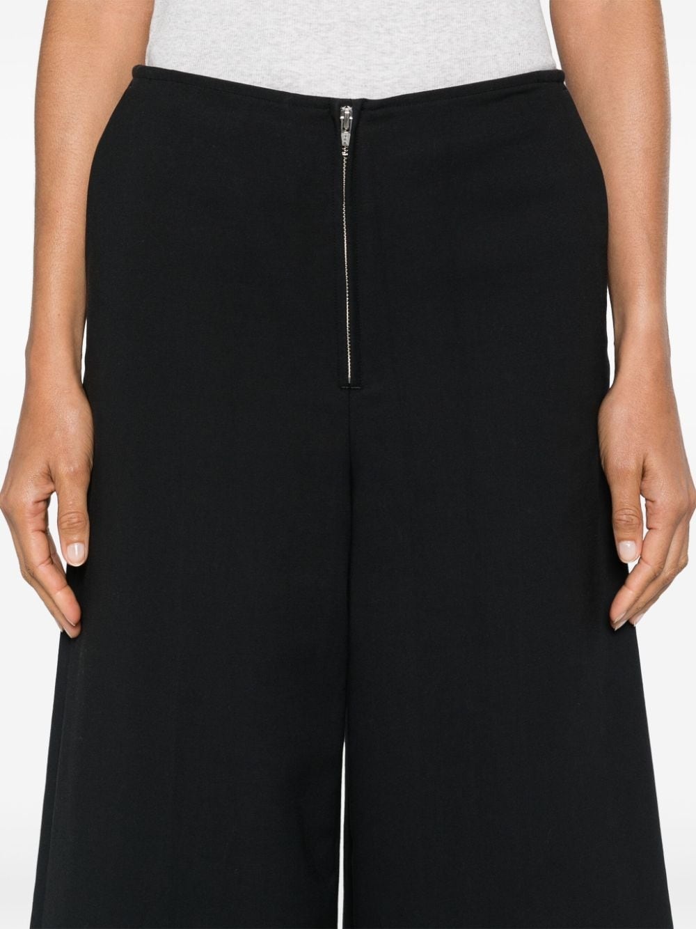 mid-rise wide-leg trousers - 5