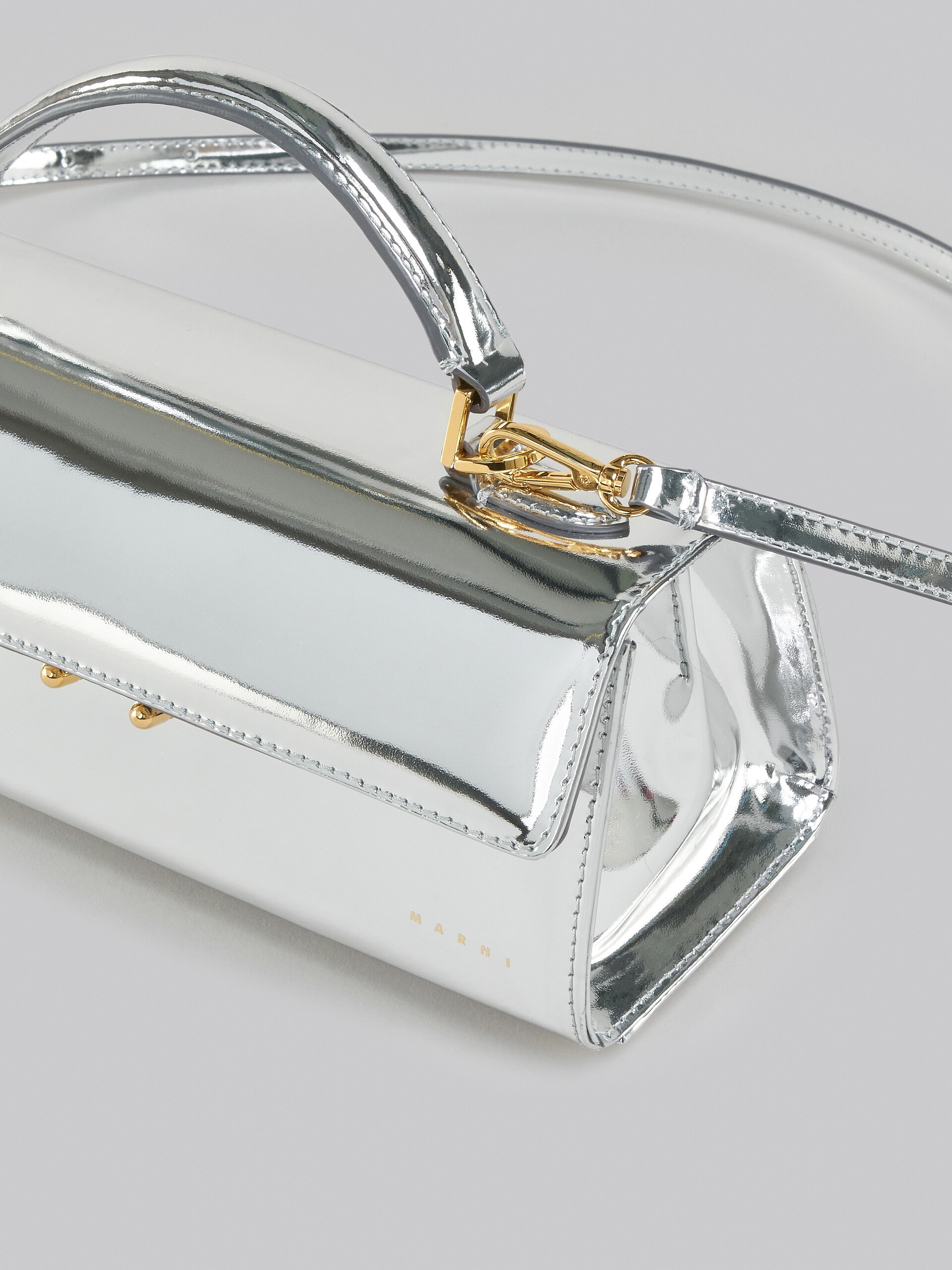 RELATIVITY MEDIUM BAG IN SILVER-TONE LEATHER - 4
