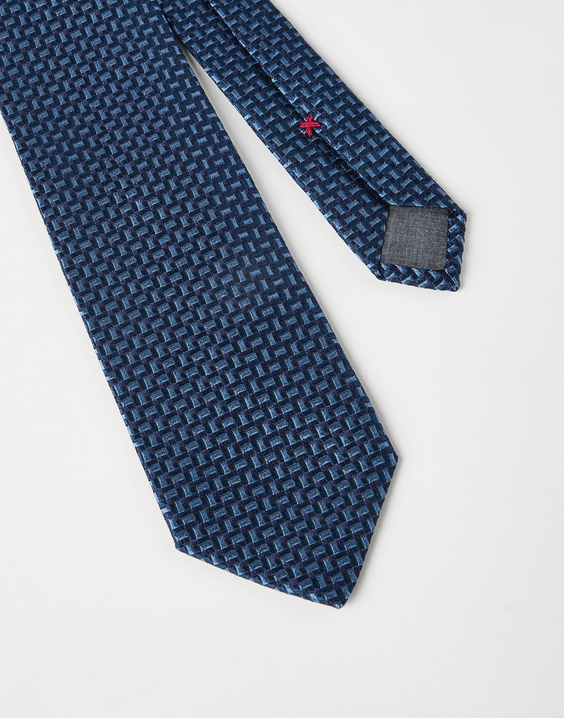 Brunello Cucinelli Textured silk tie outlook