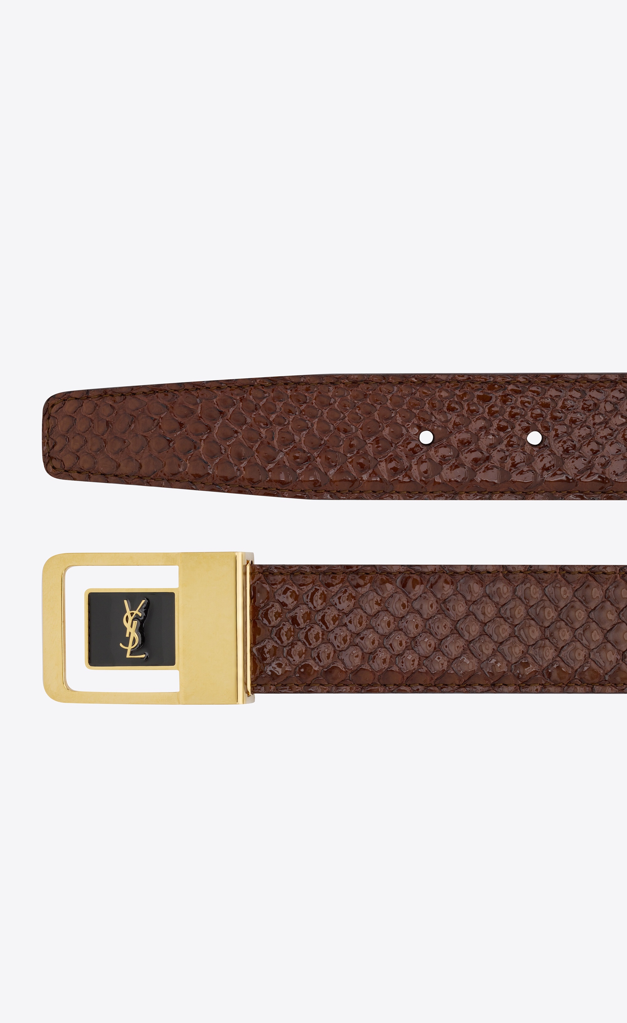 female buckle belt in python - 2