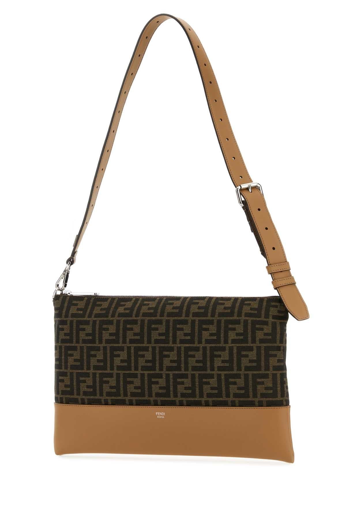 Fendi Men Embroidered Jacquard Crossbody Bag - 2