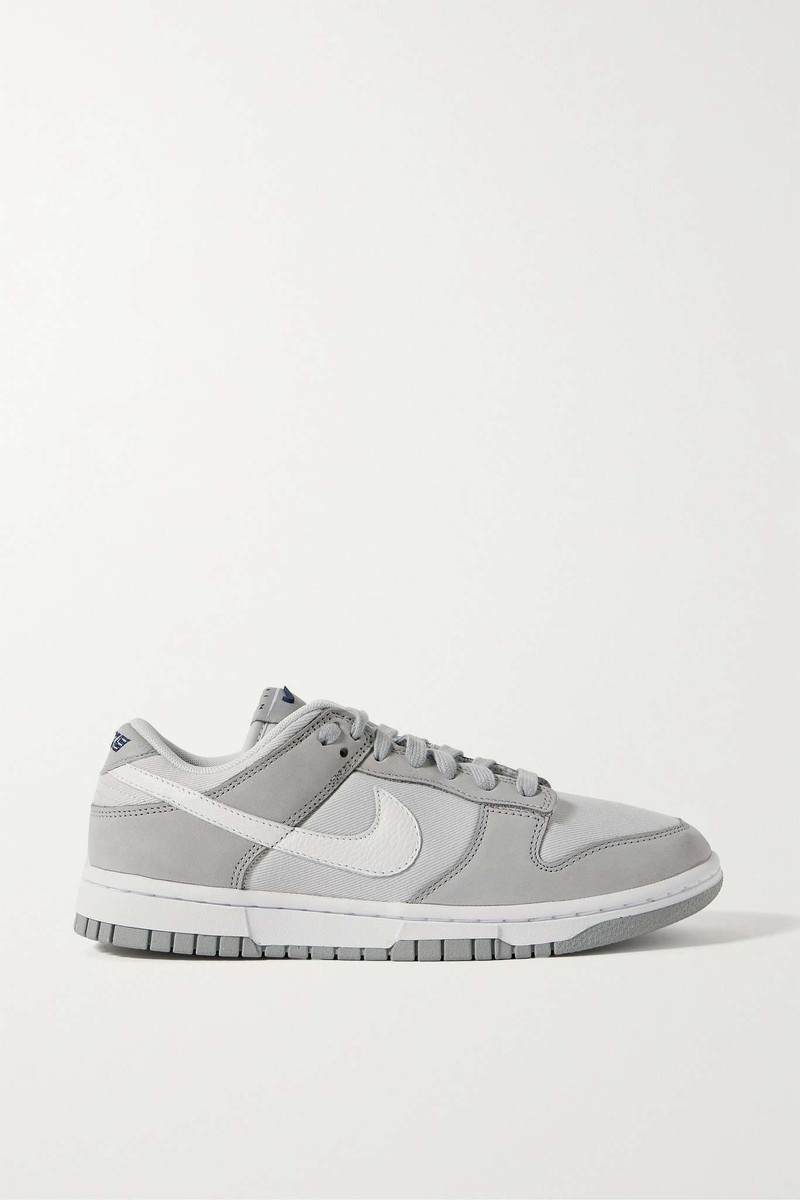 Dunk Low LX leather and suede-trimmed drill sneakers - 1