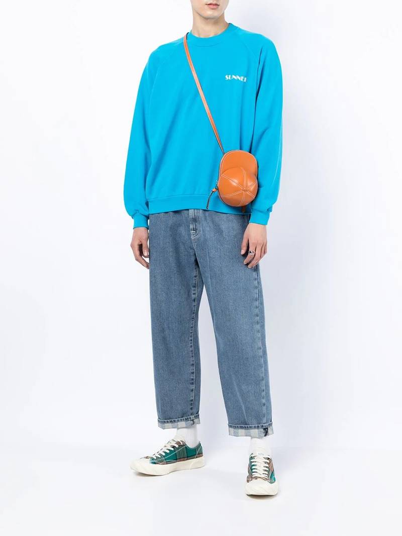 SUNNEI logo-print crew-neck sweatshirt outlook