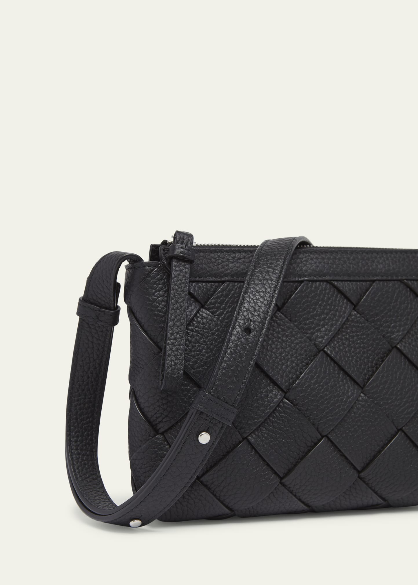 Men's Diago Zip Intreccio Taurillon Messenger Bag - 5