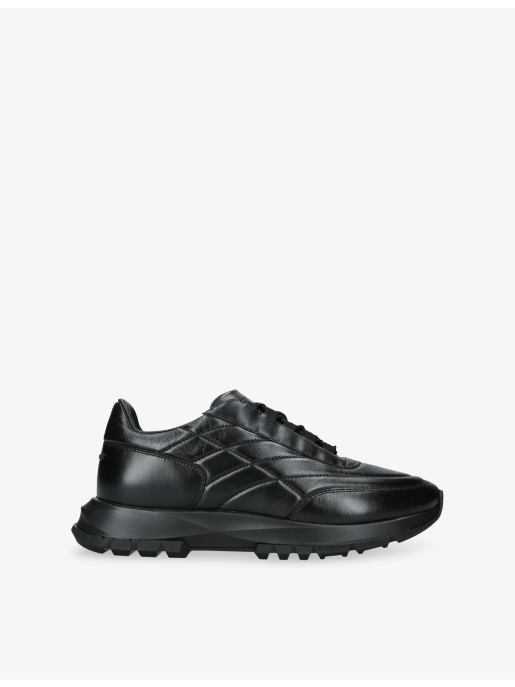 Padded Leather Trainers - 1