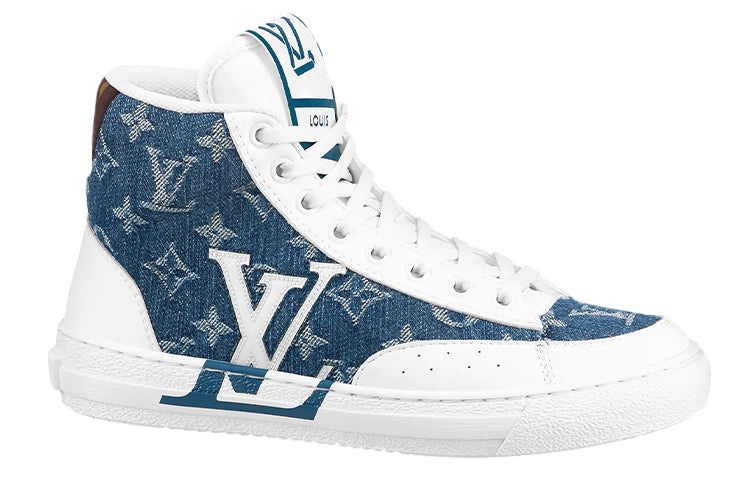 (WMNS) LOUIS VUITTON Charlie Ankle Sneakers 'White Denim Monogram' 1A9S5G - 2