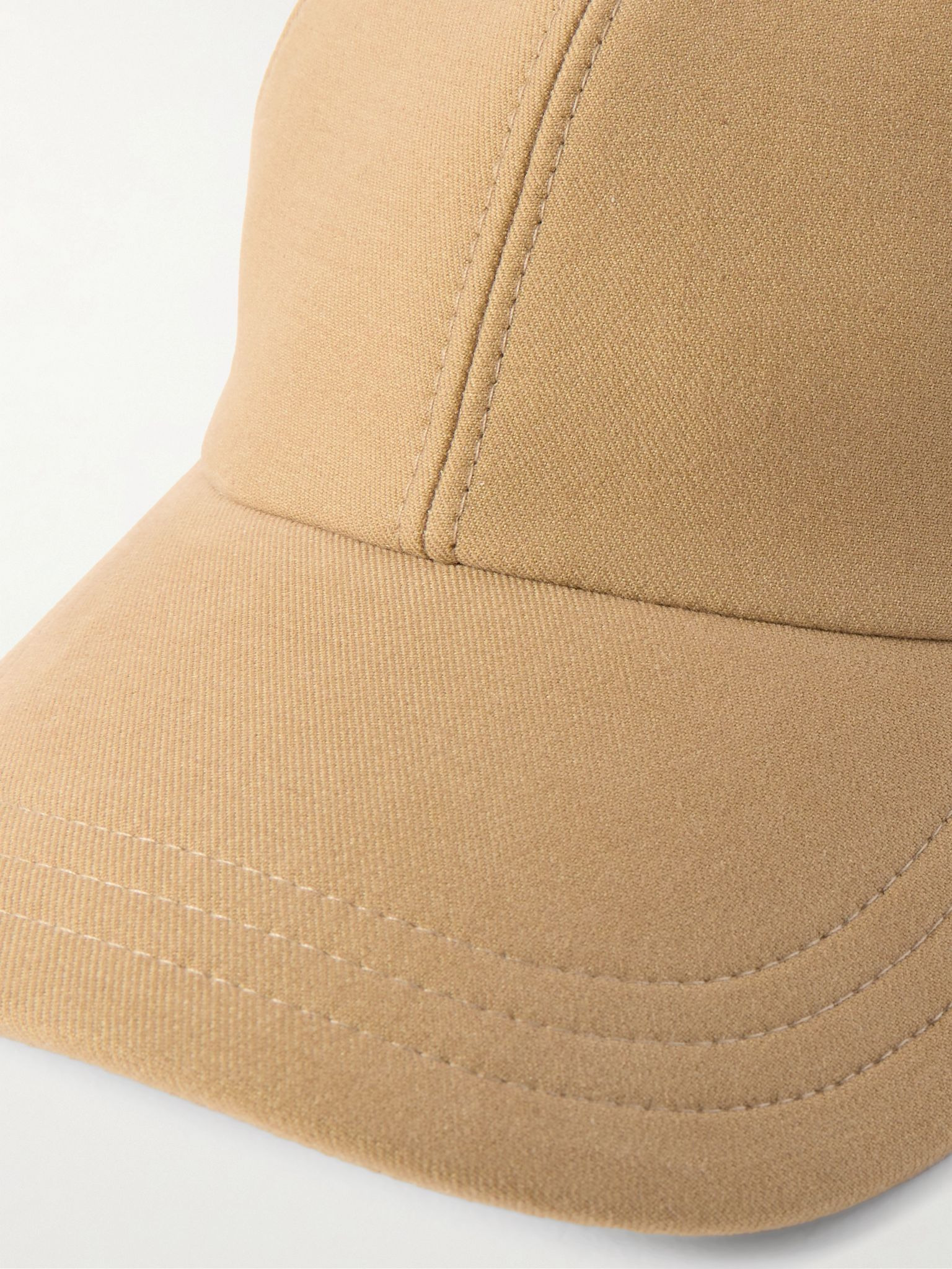 Caspian cotton and cashmere-blend baseball cap Beige - 4