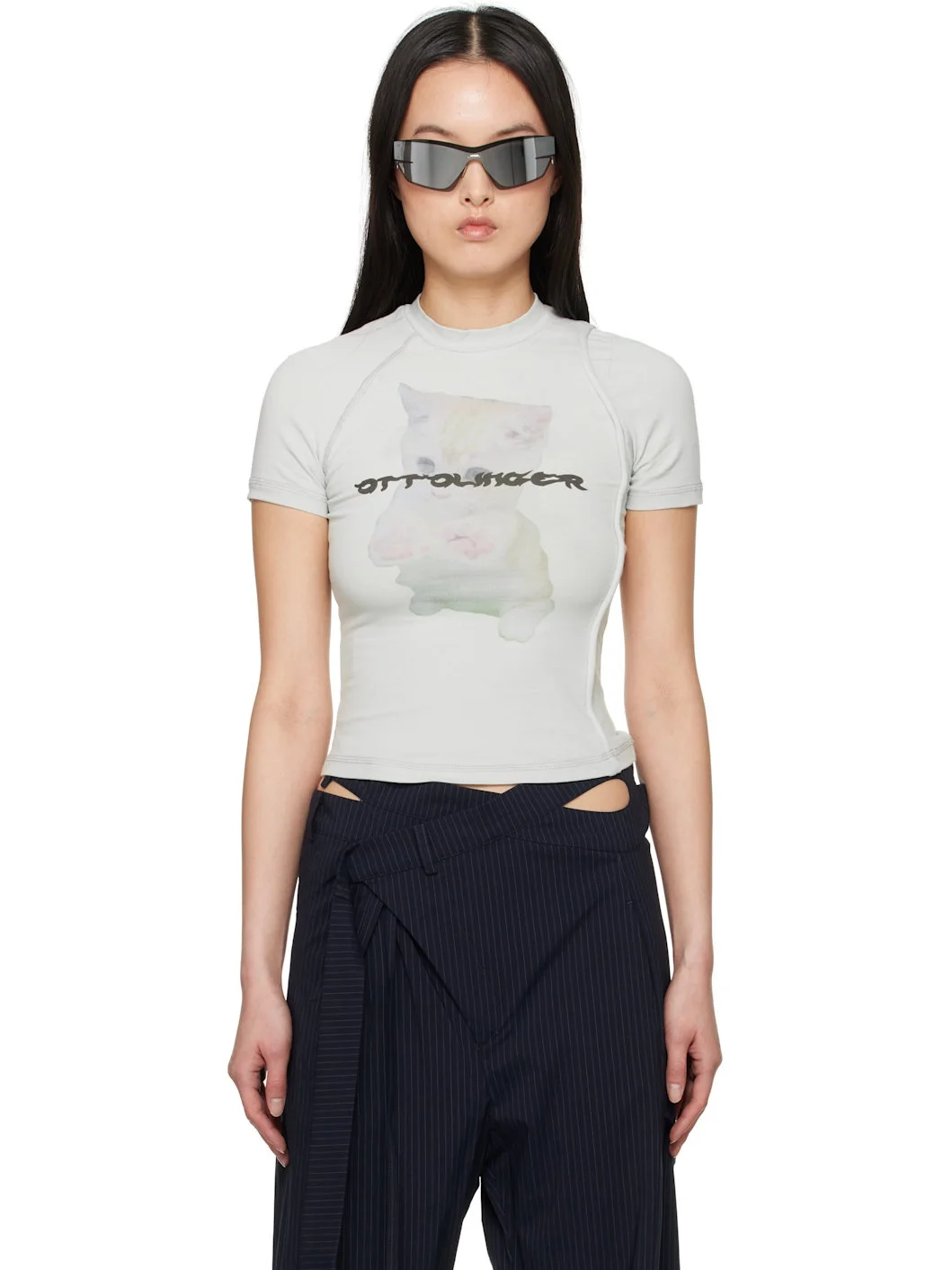 Gray Deconstructed T-shirt - 1