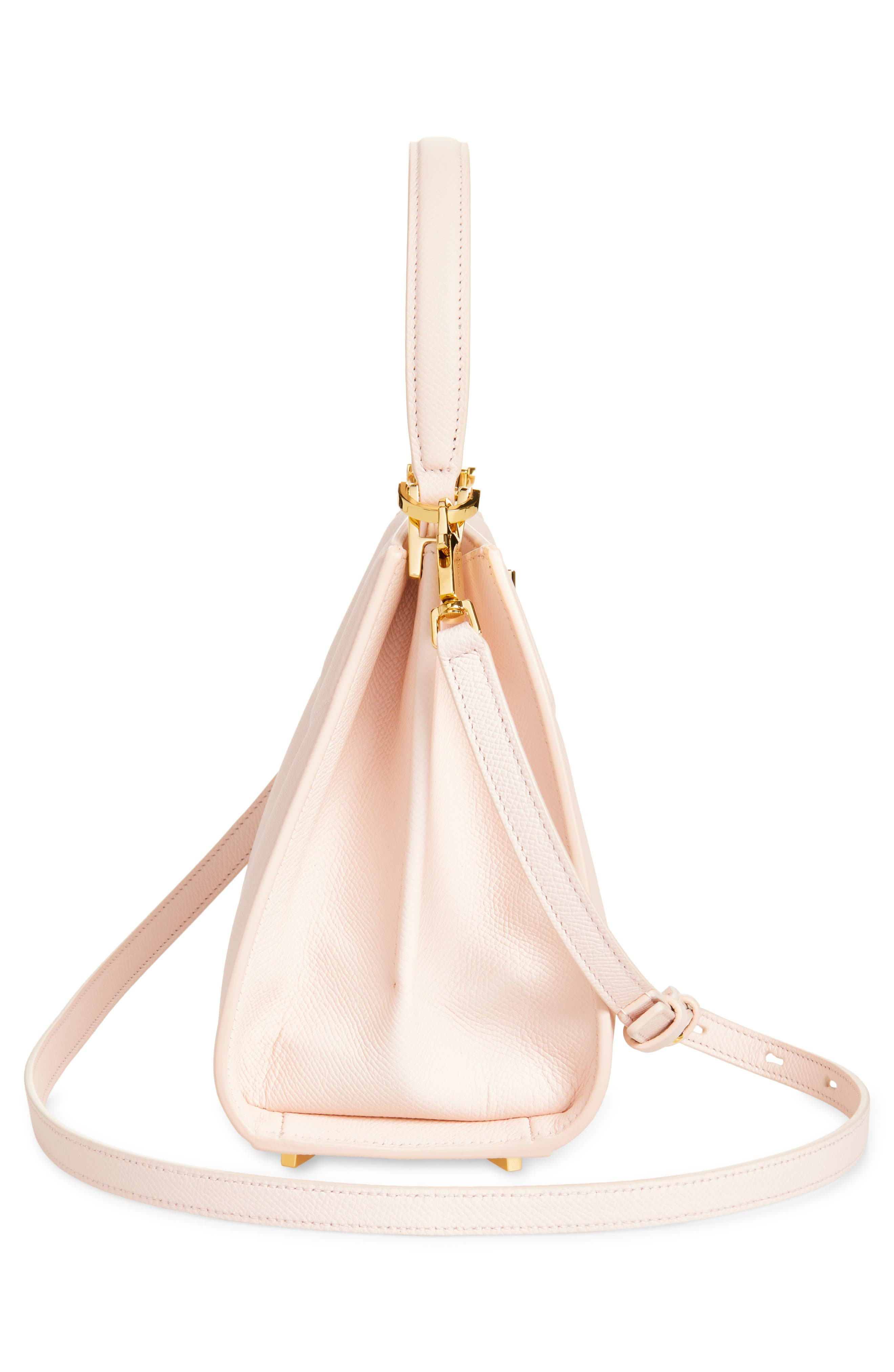 FERRAGAMO Small Studio Box Leather Top Handle Bag in Ballet at Nordstrom - 5